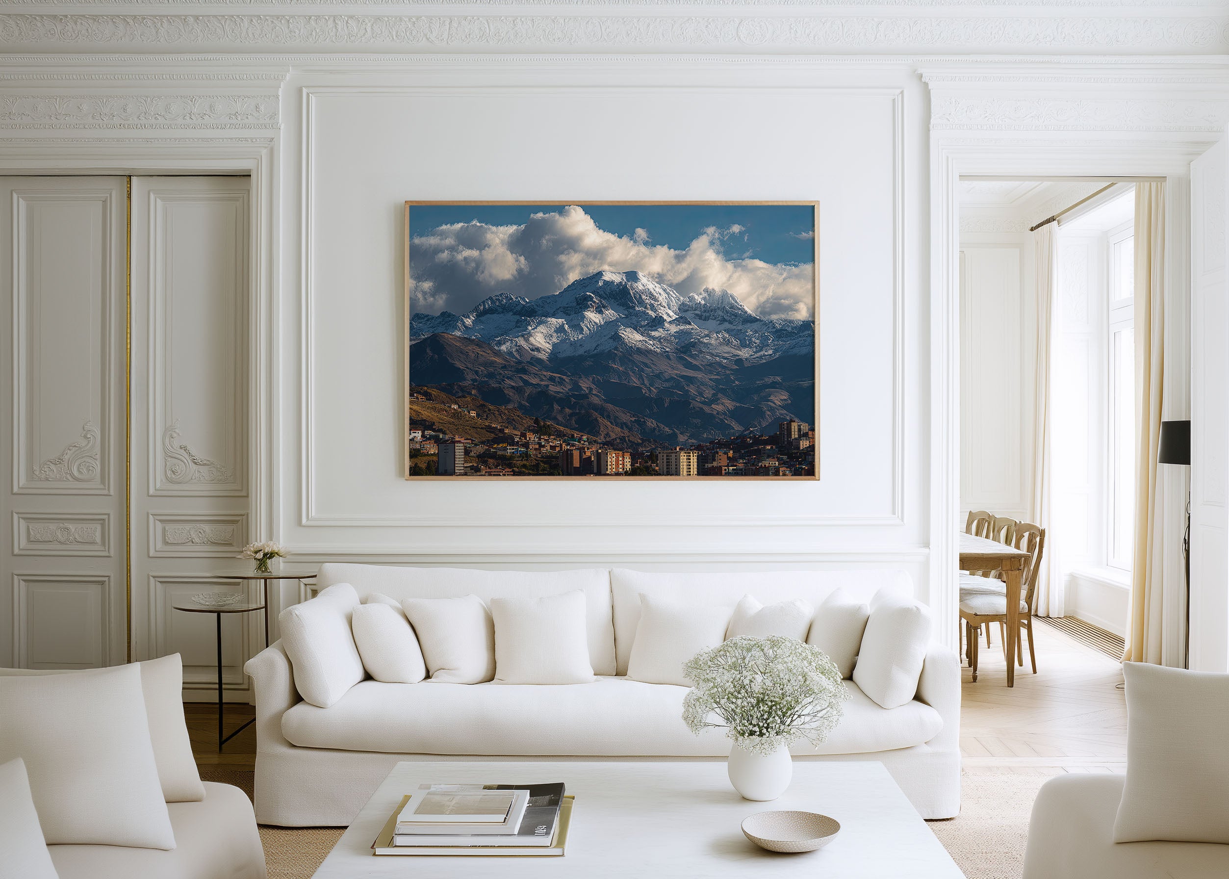 La Paz Bolivia Wall Art | Illimani Andes Mountain Cityscape Print