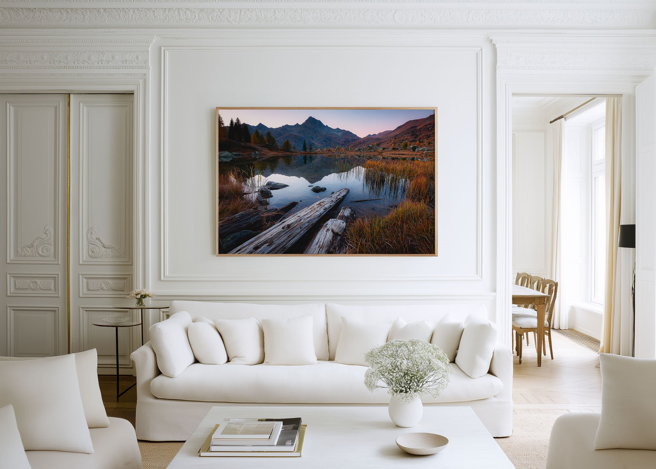 Lago Federa Autumn Print | Dolomites Italy Alpine Lake Reflection Photography Wall Art