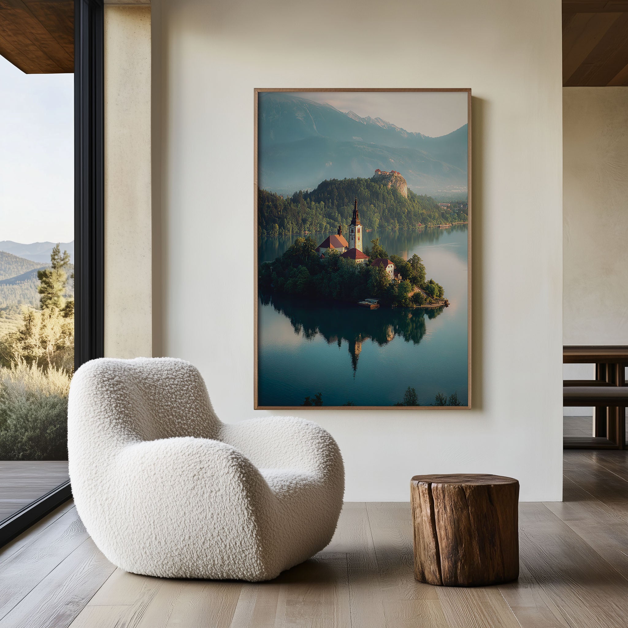 Lake Bled Wall Art Print | Slovenia Island Church Photography | Julian Alps Landscape Poster | European Travel Nature Print | Fairytale Home Decor