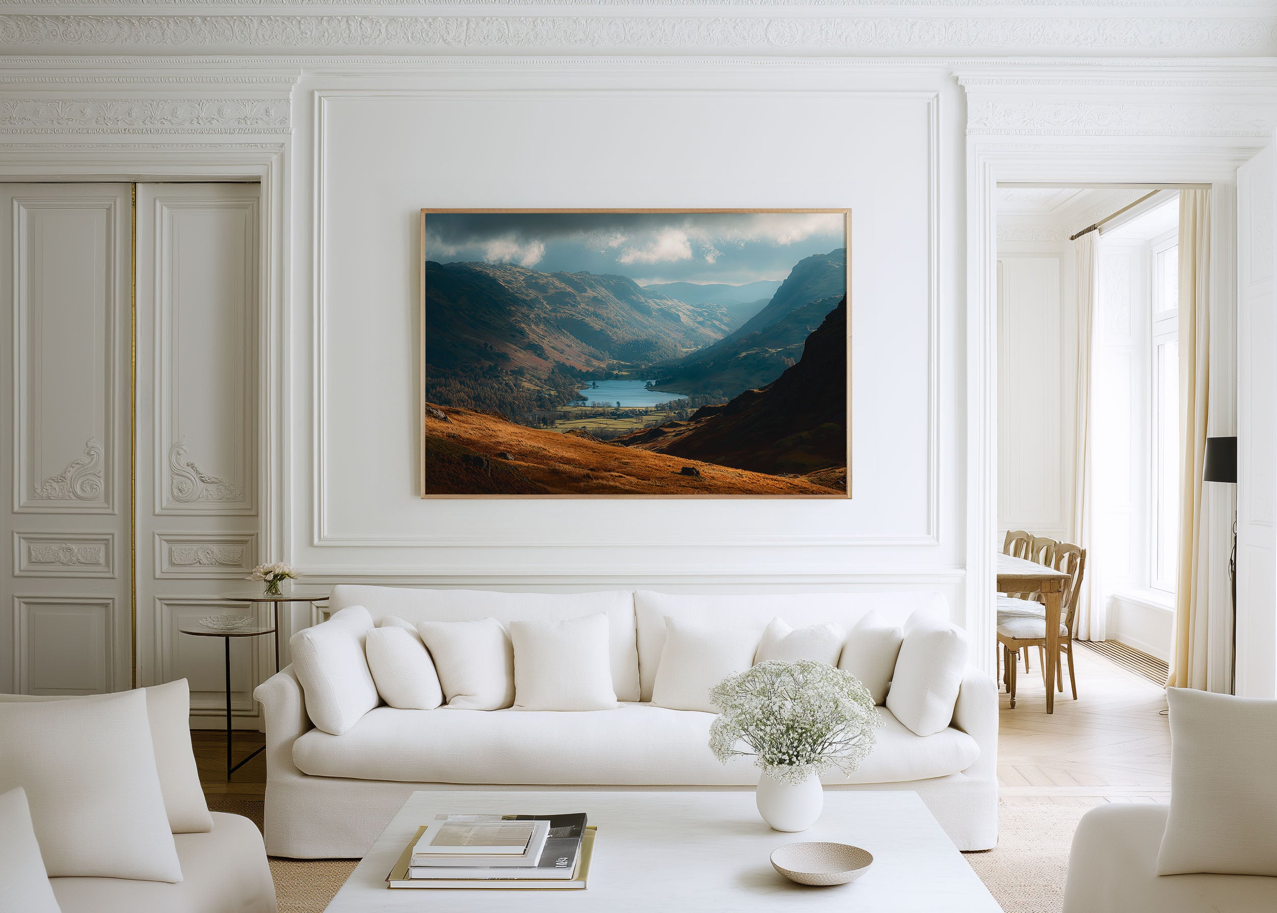 Lake District Valley Wall Art Print – England Mountain Lake Landscape