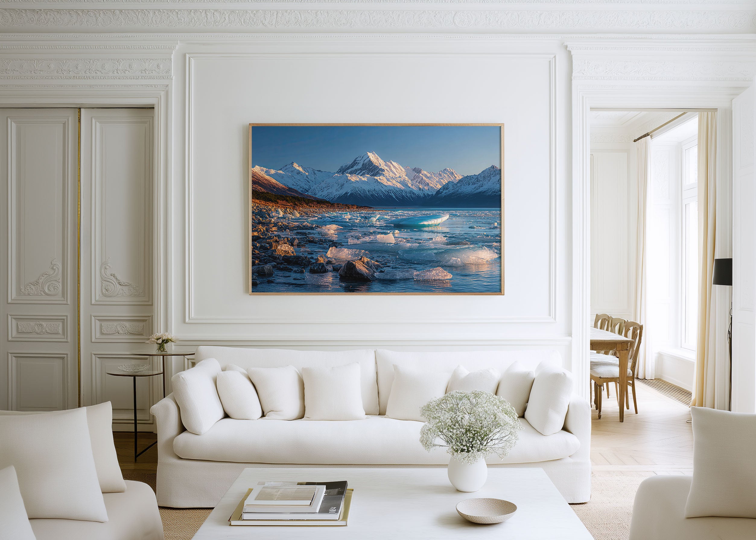 Lake Pukaki & Mount Cook Wall Art | New Zealand Turquoise Glacier Lake Landscape Print