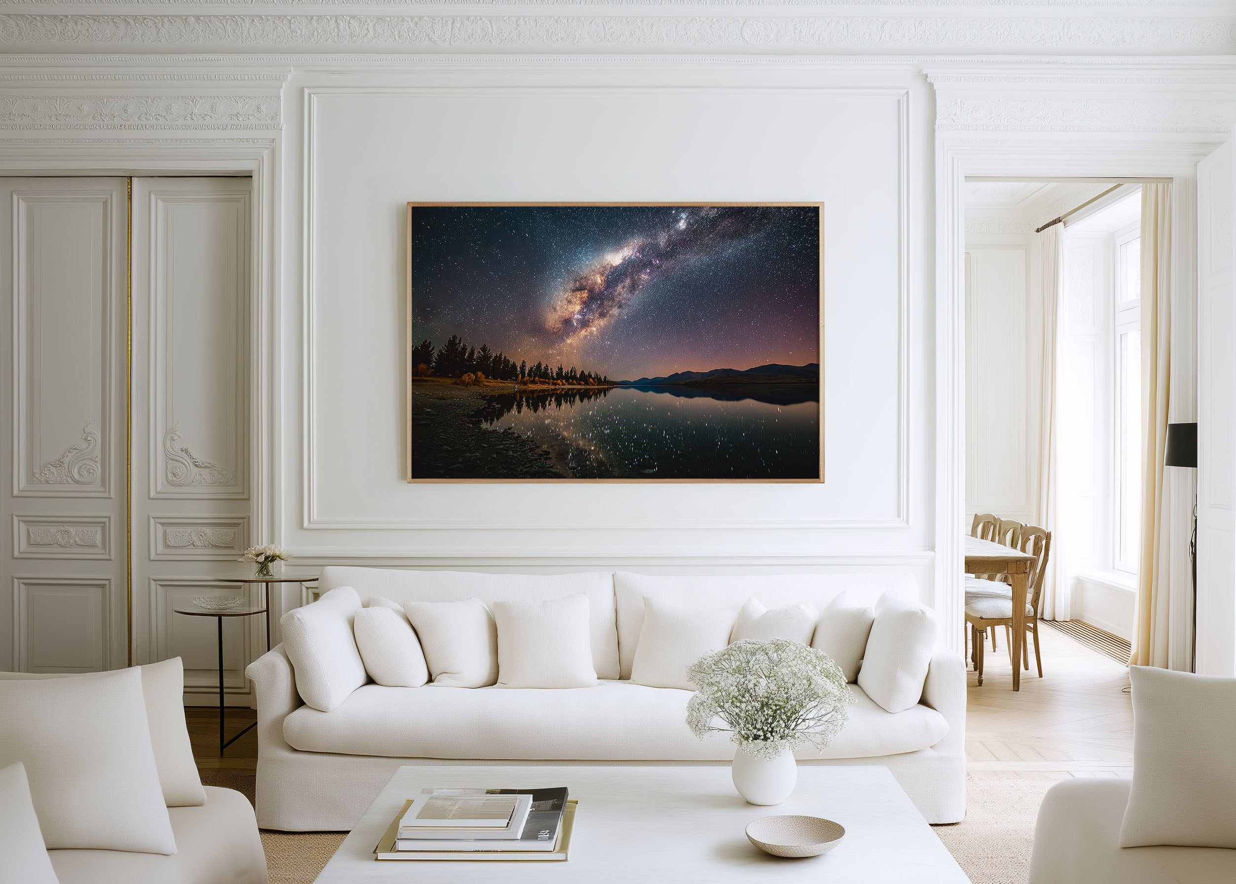 Lake Tekapo Milky Way Wall Art | New Zealand Night Sky Galaxy Reflection Print