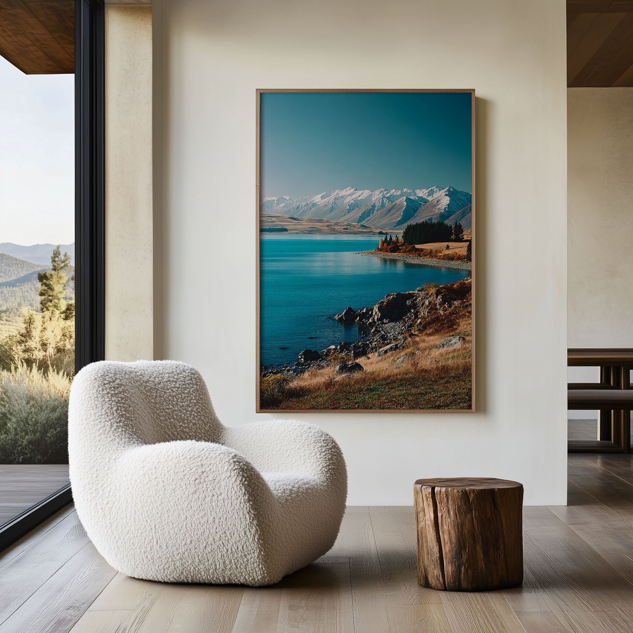 Lake Tekapo Daytime Wall Art Print | New Zealand South Island Photography | Southern Alps Turquoise Lake Landscape Poster | Mackenzie Basin Nature Print | NZ Home Decor