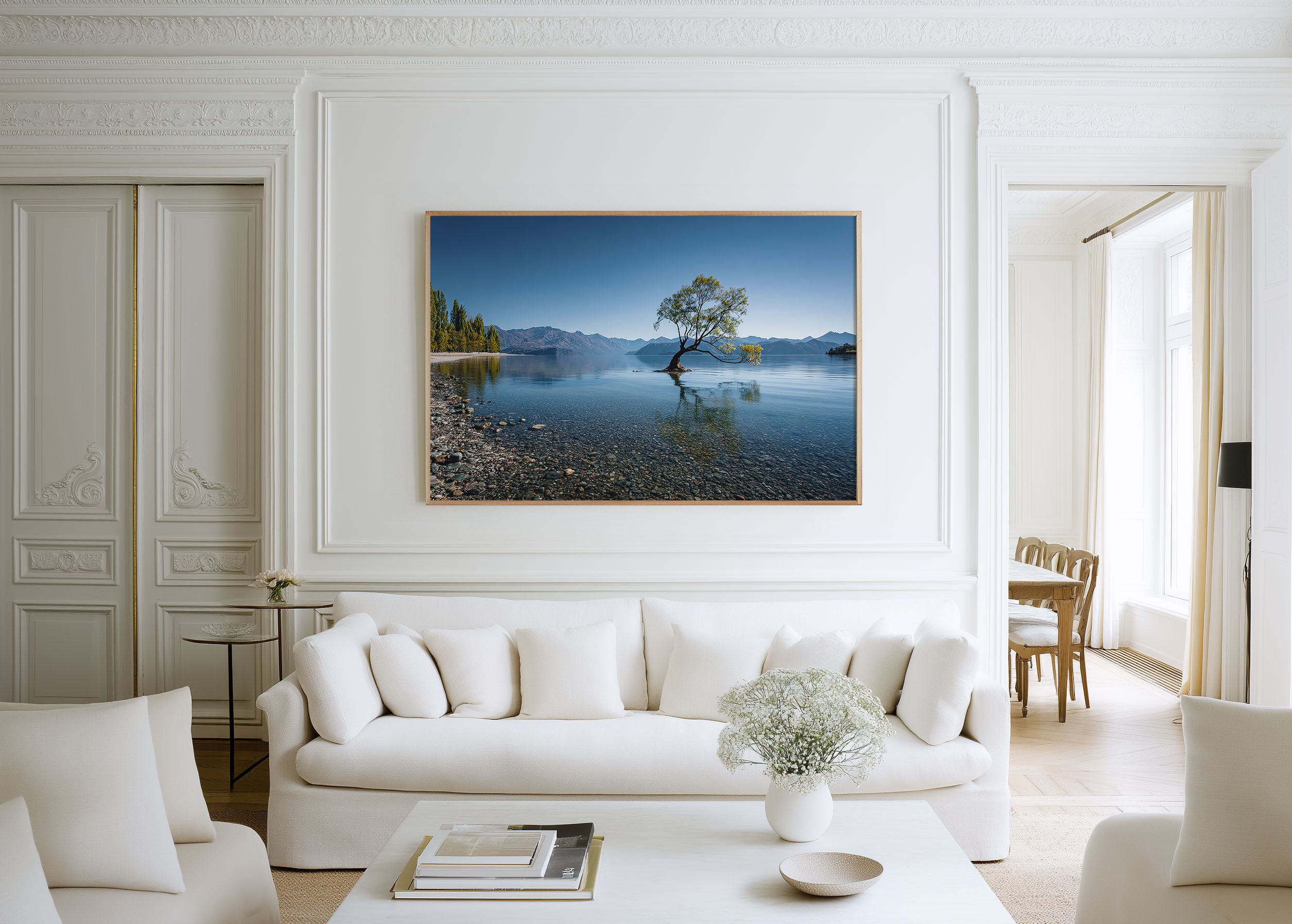 Lake Wanaka Lone Tree Wall Art Print – New Zealand Reflection Landscape