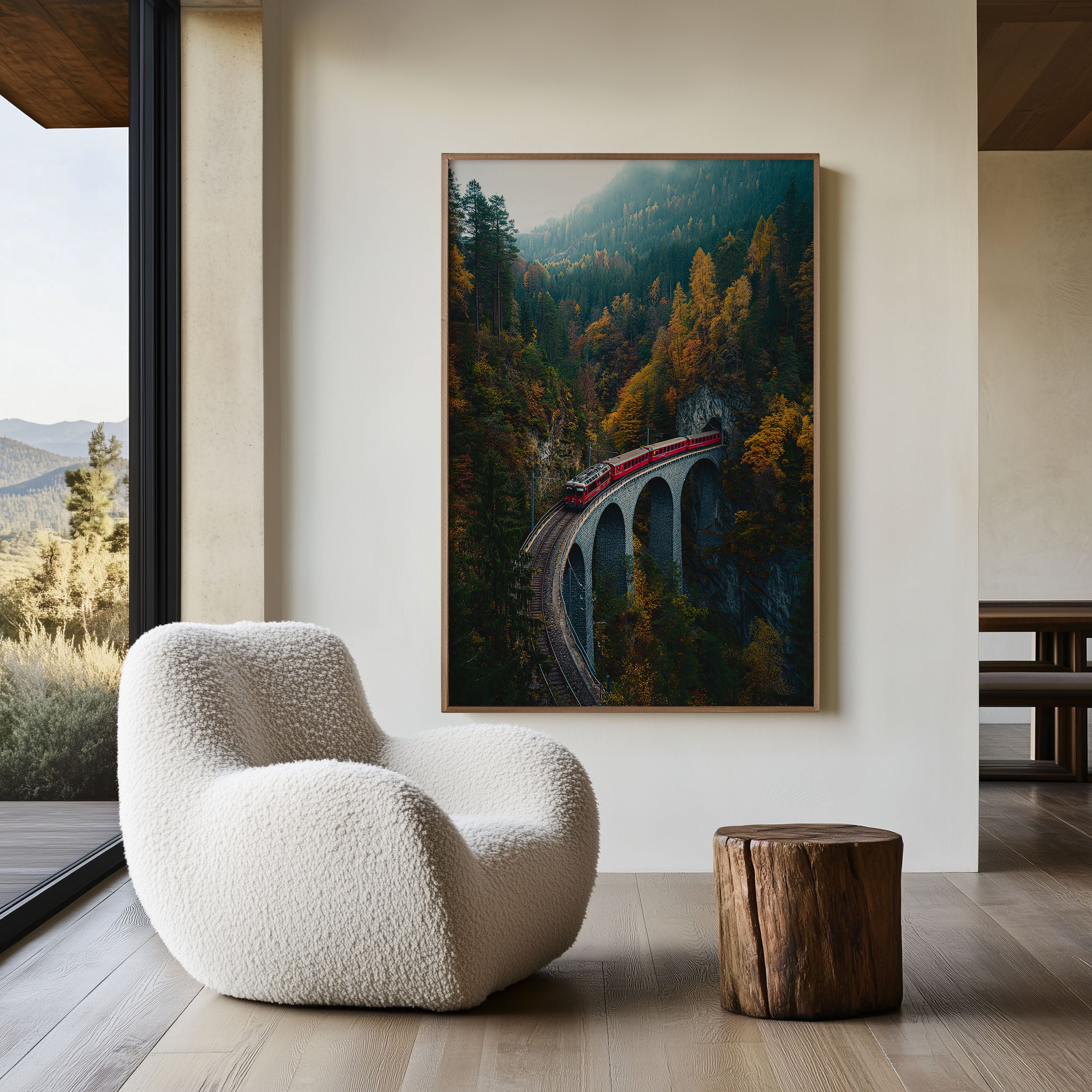 Landwasser Viaduct Switzerland Wall Art Print | Scenic Train Photography