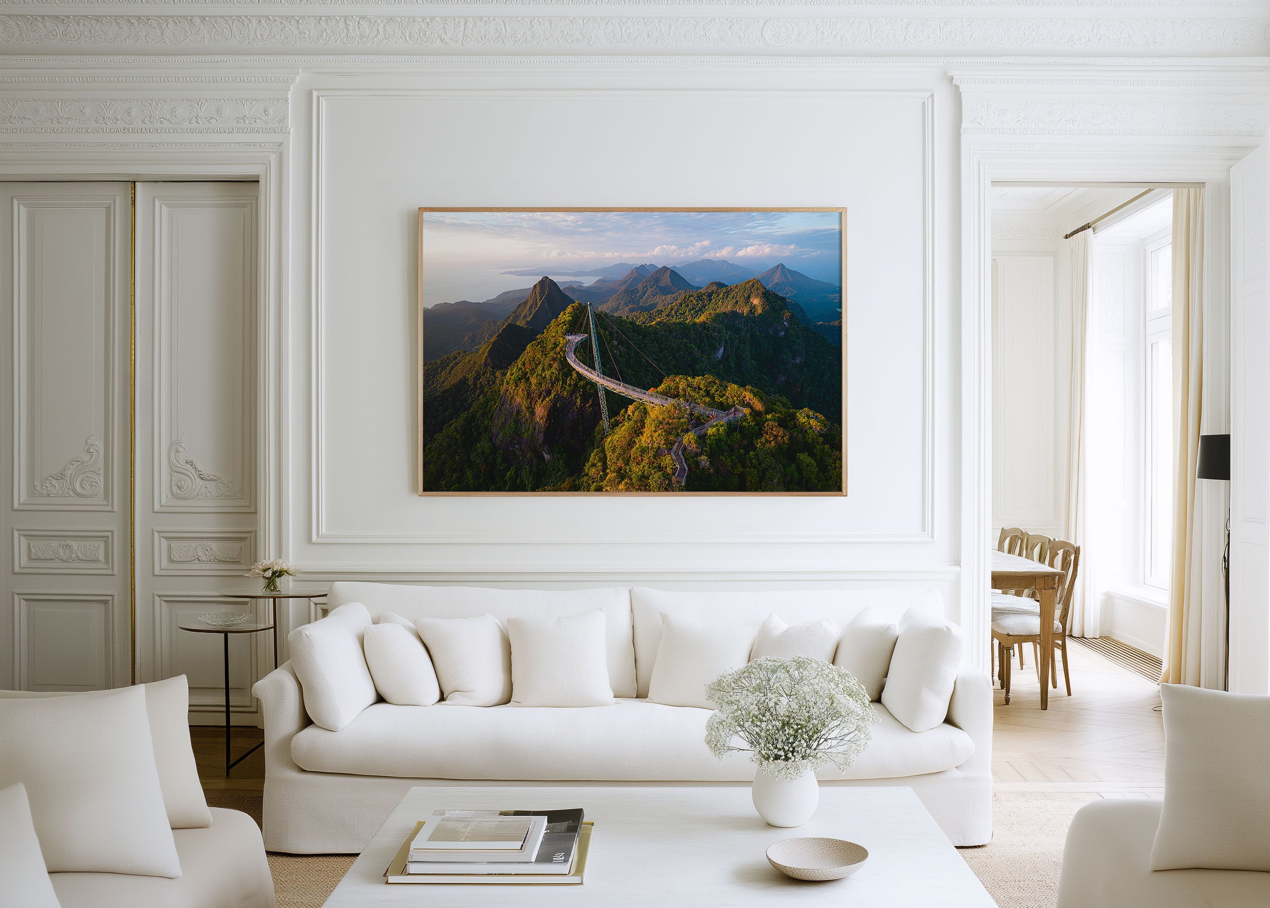 Langkawi Sky Bridge Mountain Wall Art Print – Tropical Aerial Landscape