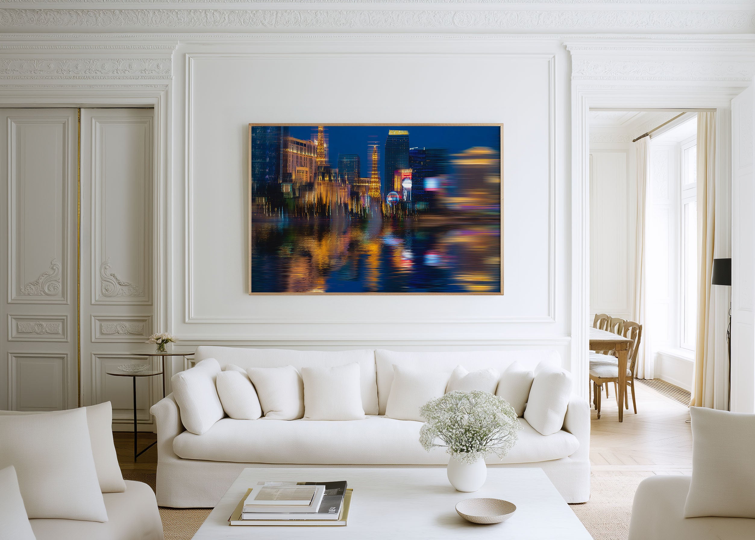 Las Vegas Strip Wall Art | Neon Night Skyline Cityscape Print