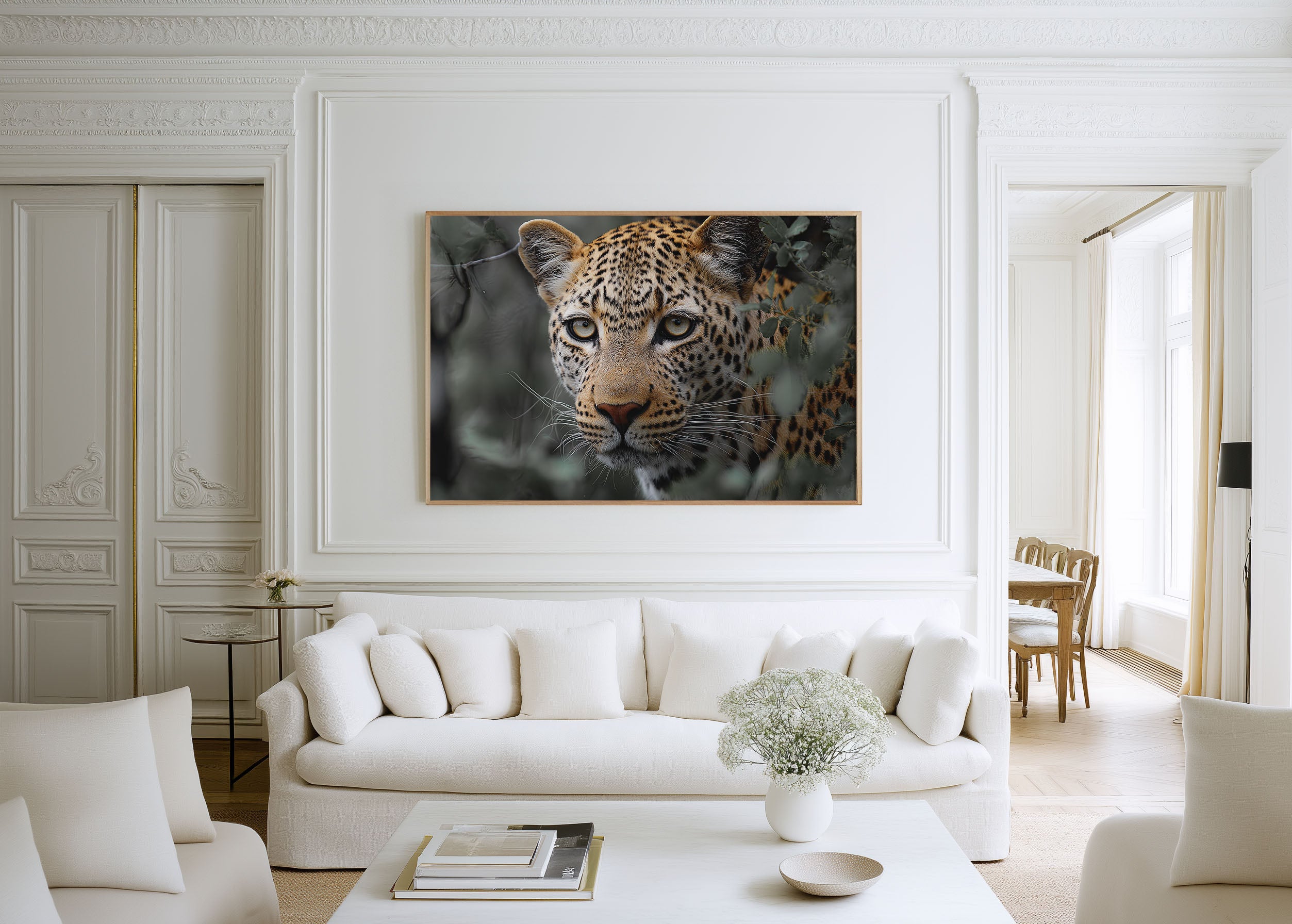 Leopard Portrait Wall Art – Savannah Wildlife Photography Print