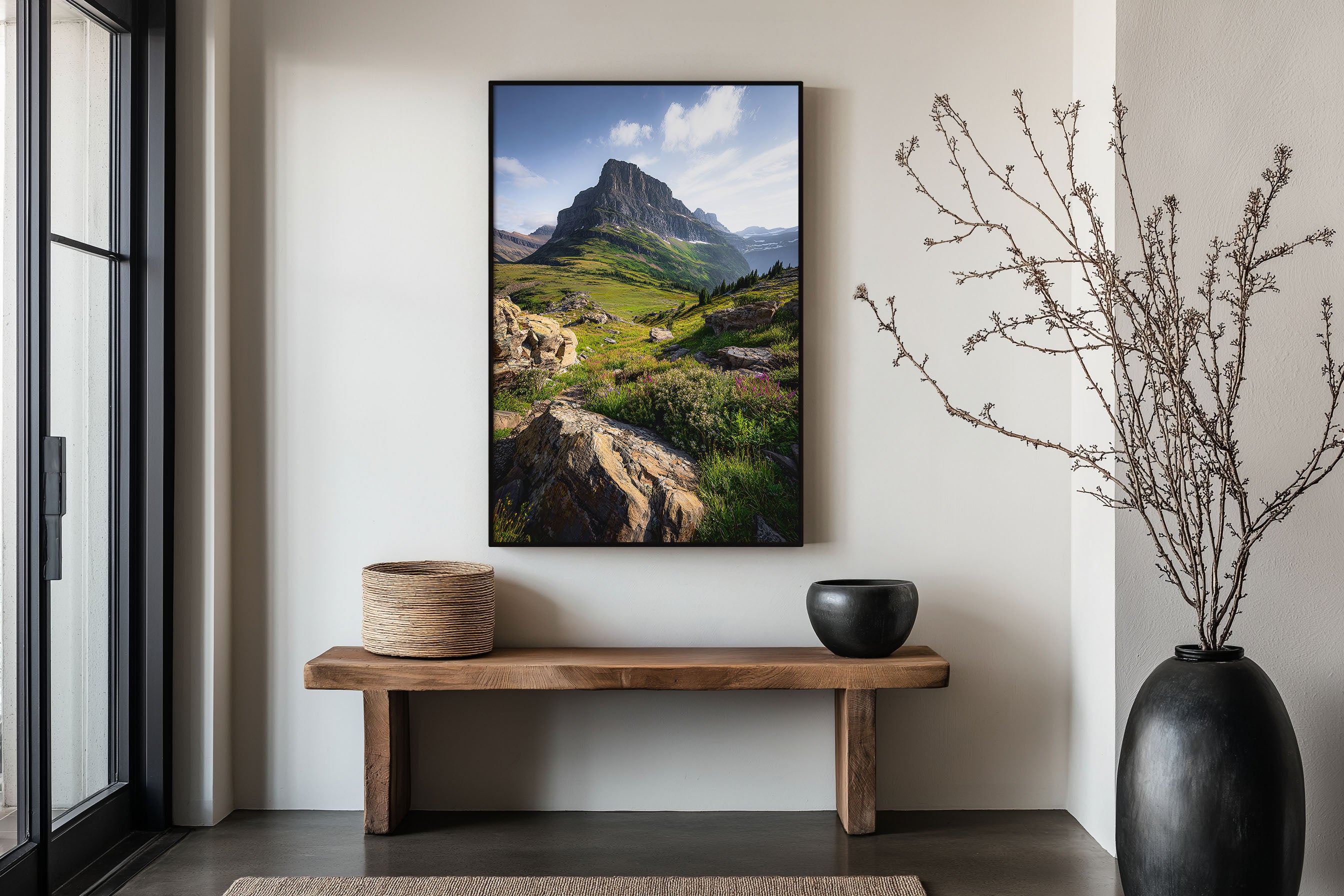 Logan Pass Glacier National Park Wall Art Print | Montana Mountain Landscape Photography | Wildflower Alpine Poster