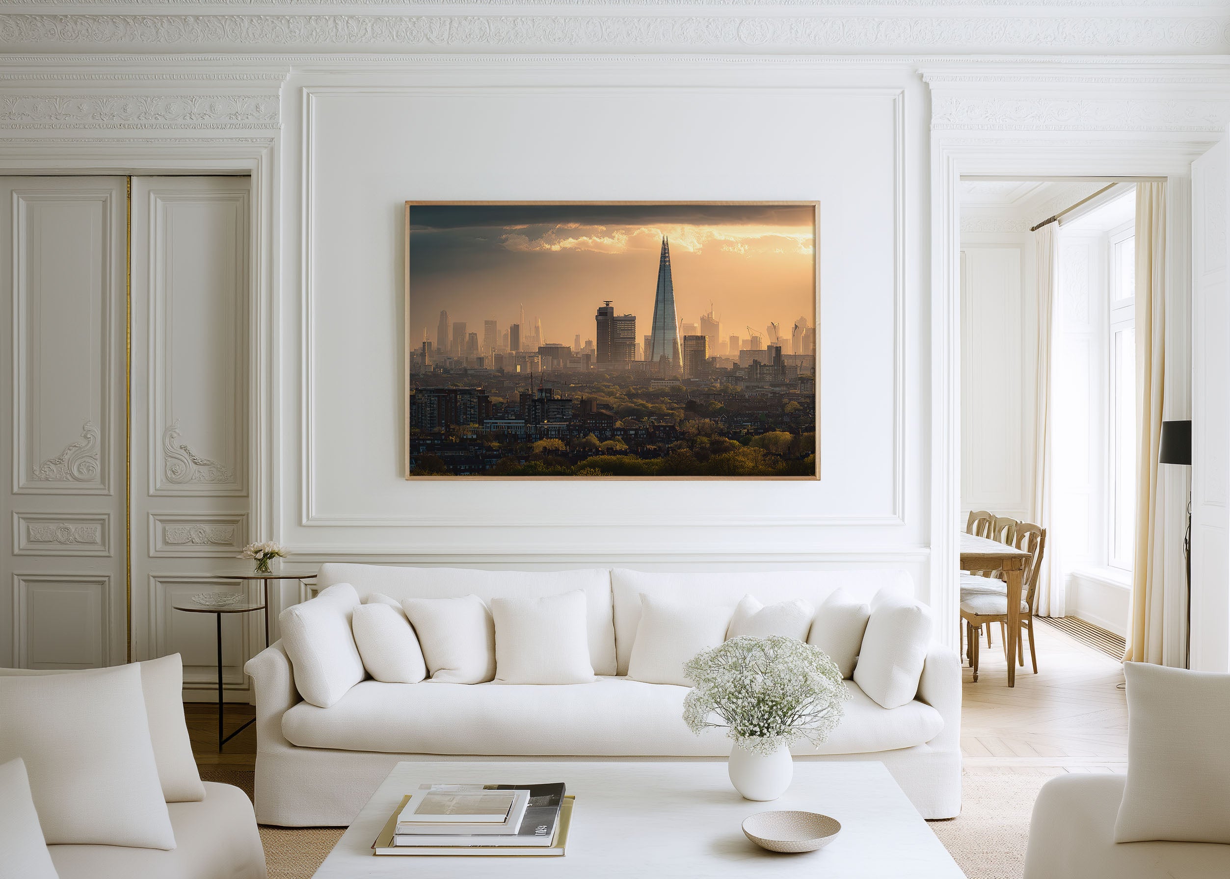 London Skyline Wall Art | The Shard Golden Hour Cityscape Print