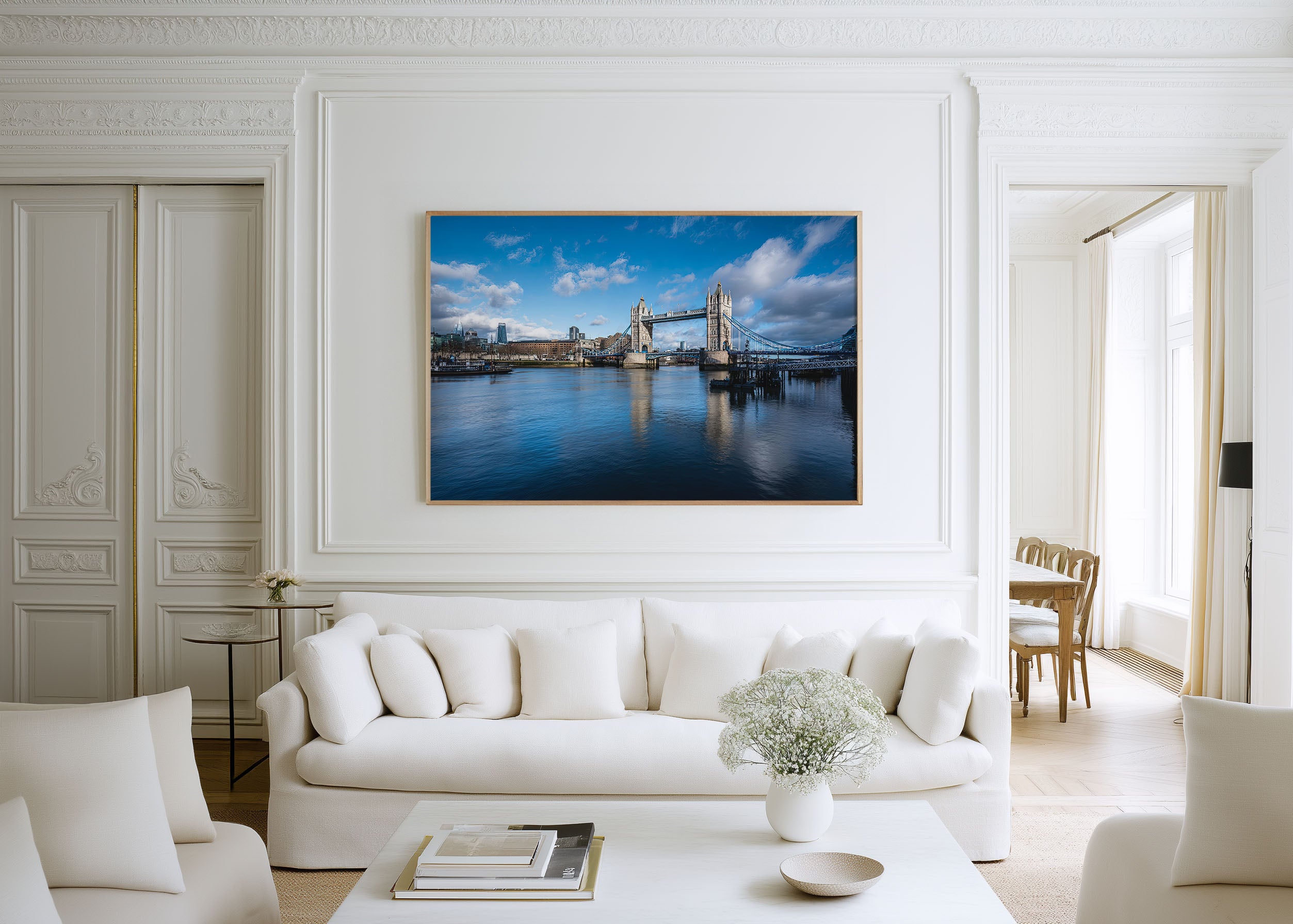 London Tower Bridge Wall Art Print – Thames River Cityscape Landscape