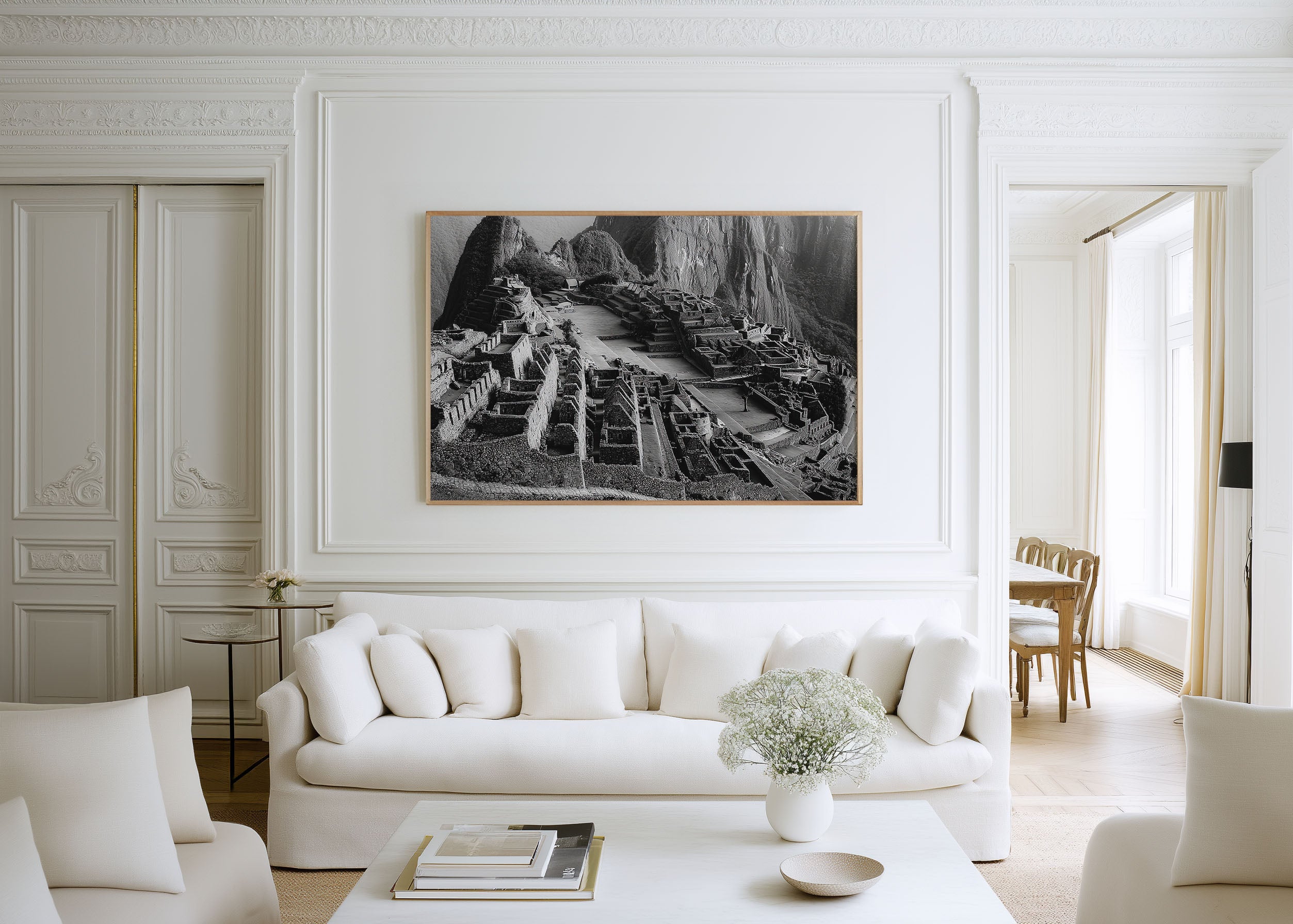 Machu Picchu Wall Art Print – Black and White Peru Photography