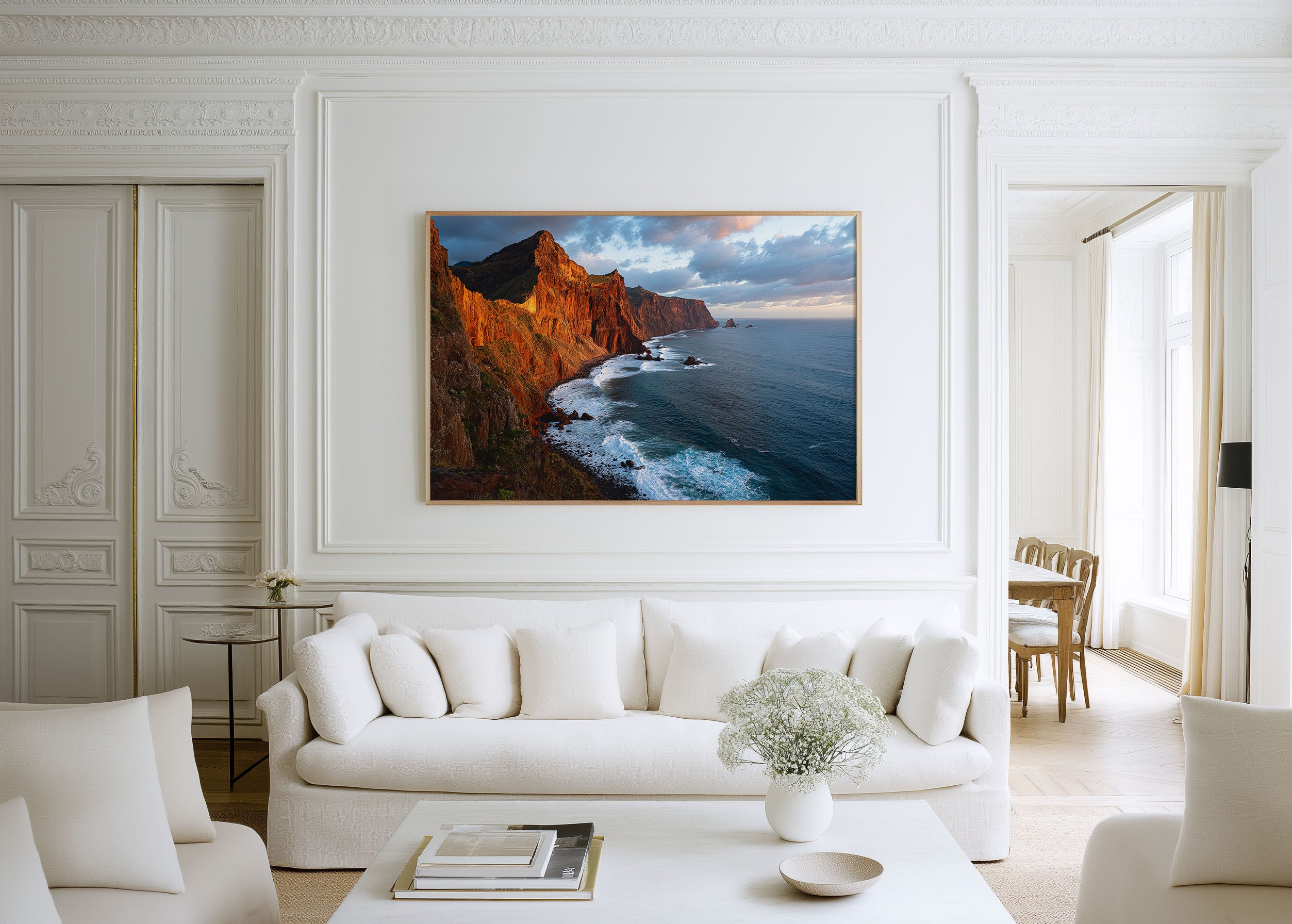 Madeira Portugal Coastal Cliffs Wall Art Print | Dramatic Ocean Landscape Decor