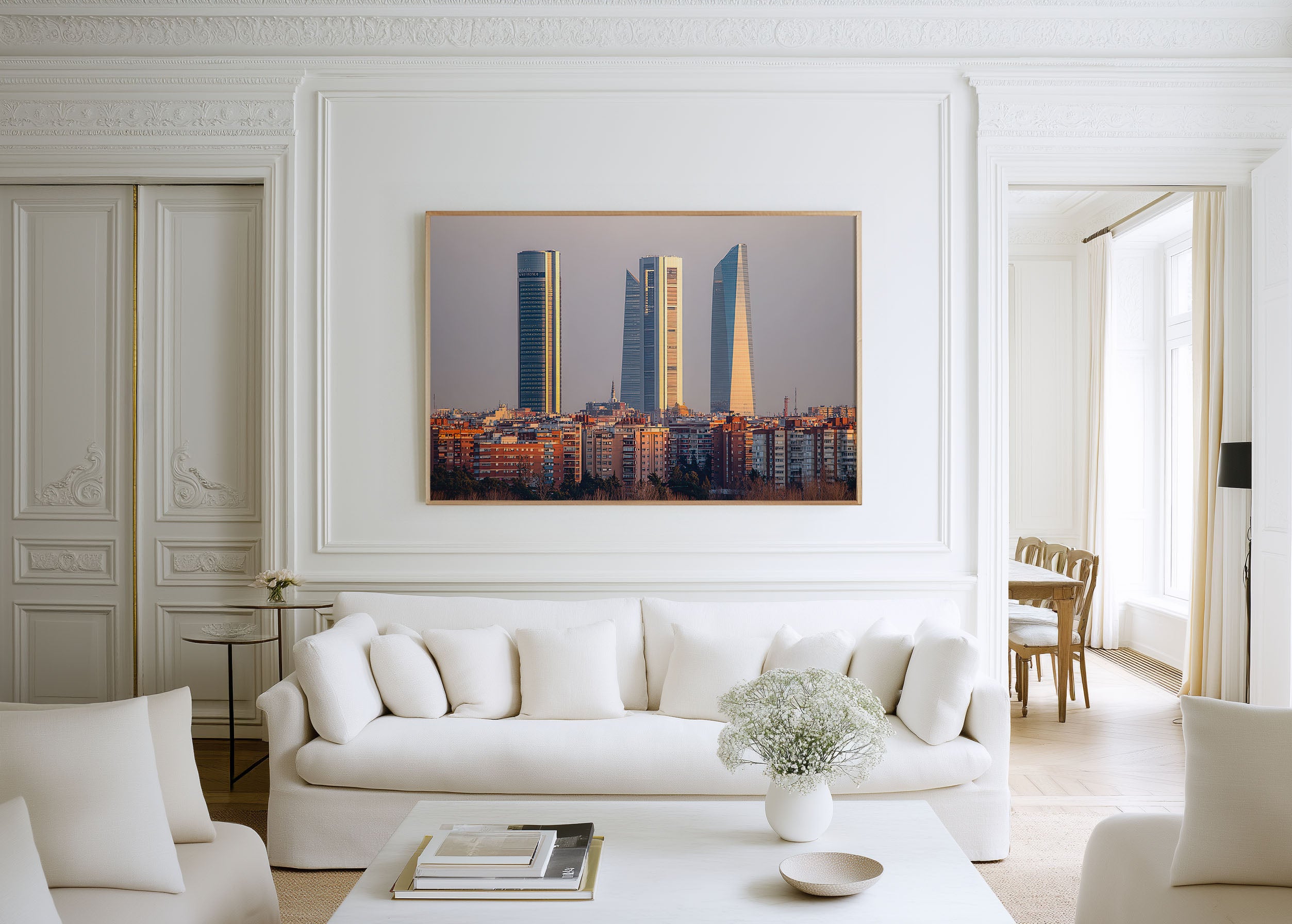 Madrid Four Towers Skyline Wall Art Print | Spain Modern Cityscape