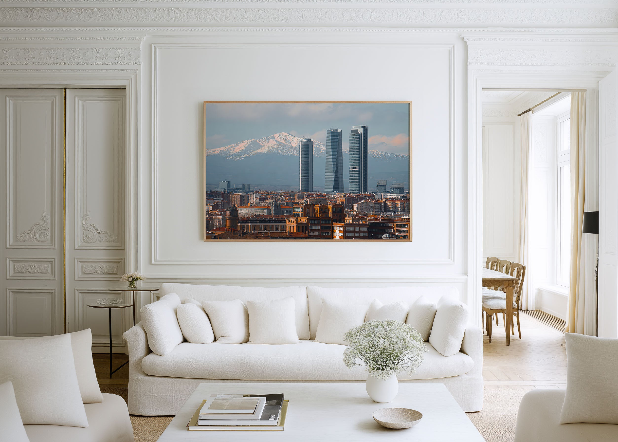 Madrid Spain Skyline Wall Art Print | Cuatro Torres Cityscape