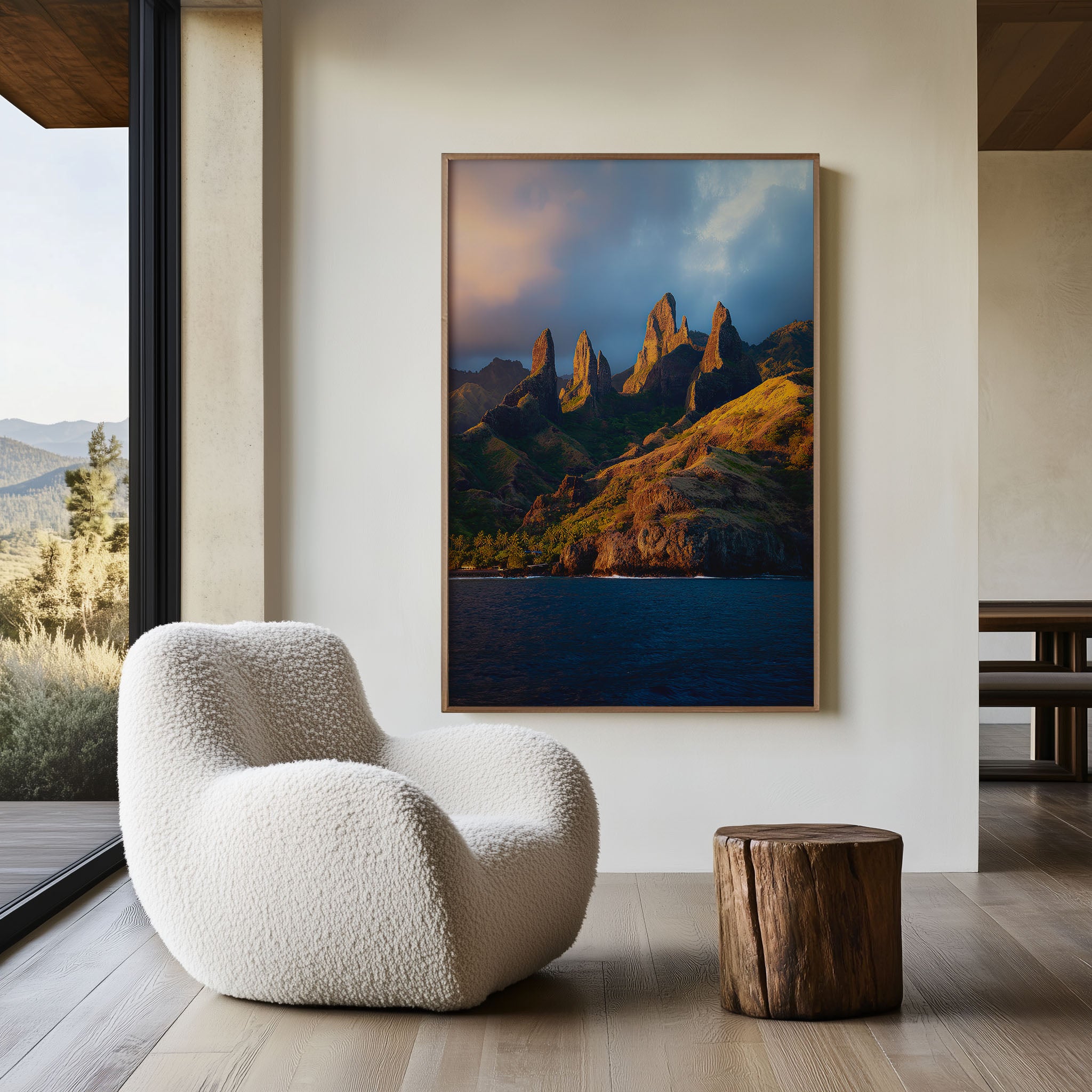 Marquesas Islands Volcanic Rock Spires Sunrise French Polynesia Wall Art Print | Pacific Island Landscape Photography Poster | Dramatic Nature Decor