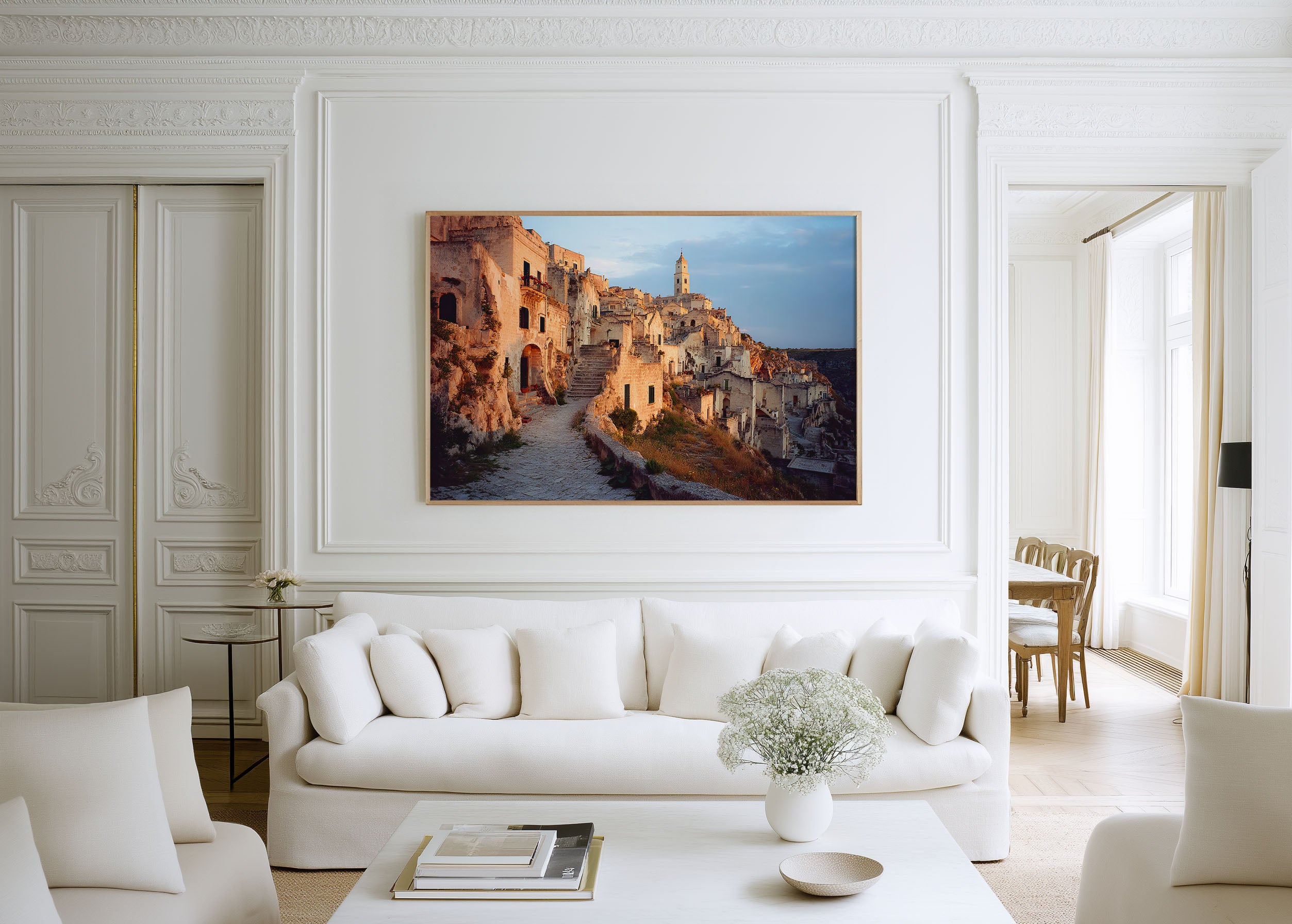 Matera Sassi Cave City Wall Art – Historic Stone Village Italy