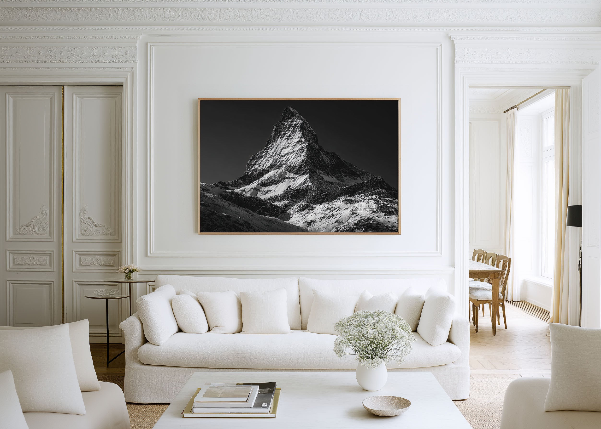 Matterhorn Black & White Wall Art Print