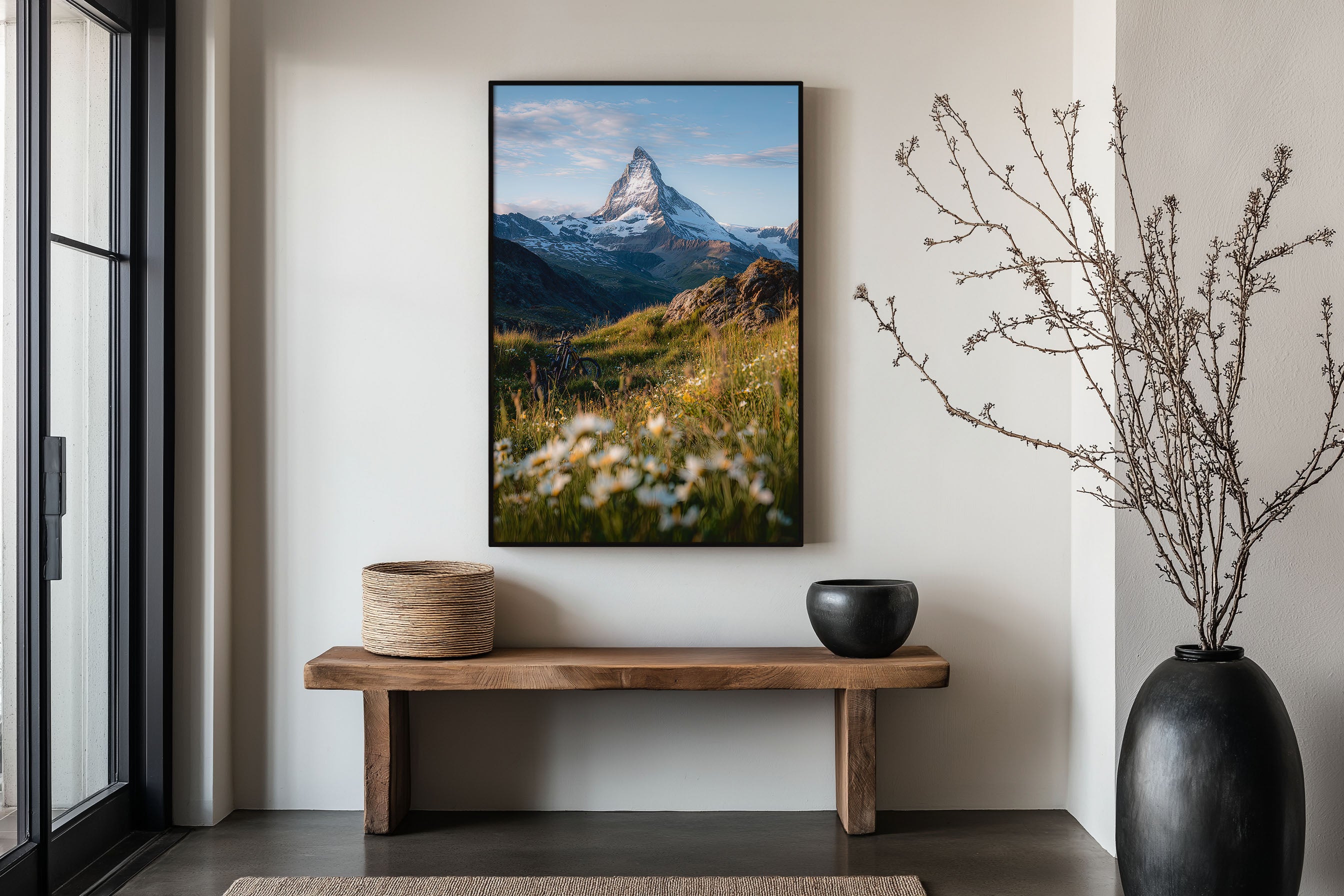 Matterhorn Switzerland Print | Zermatt Alpine Wildflower Wall Art | Swiss Alps Summer Photography