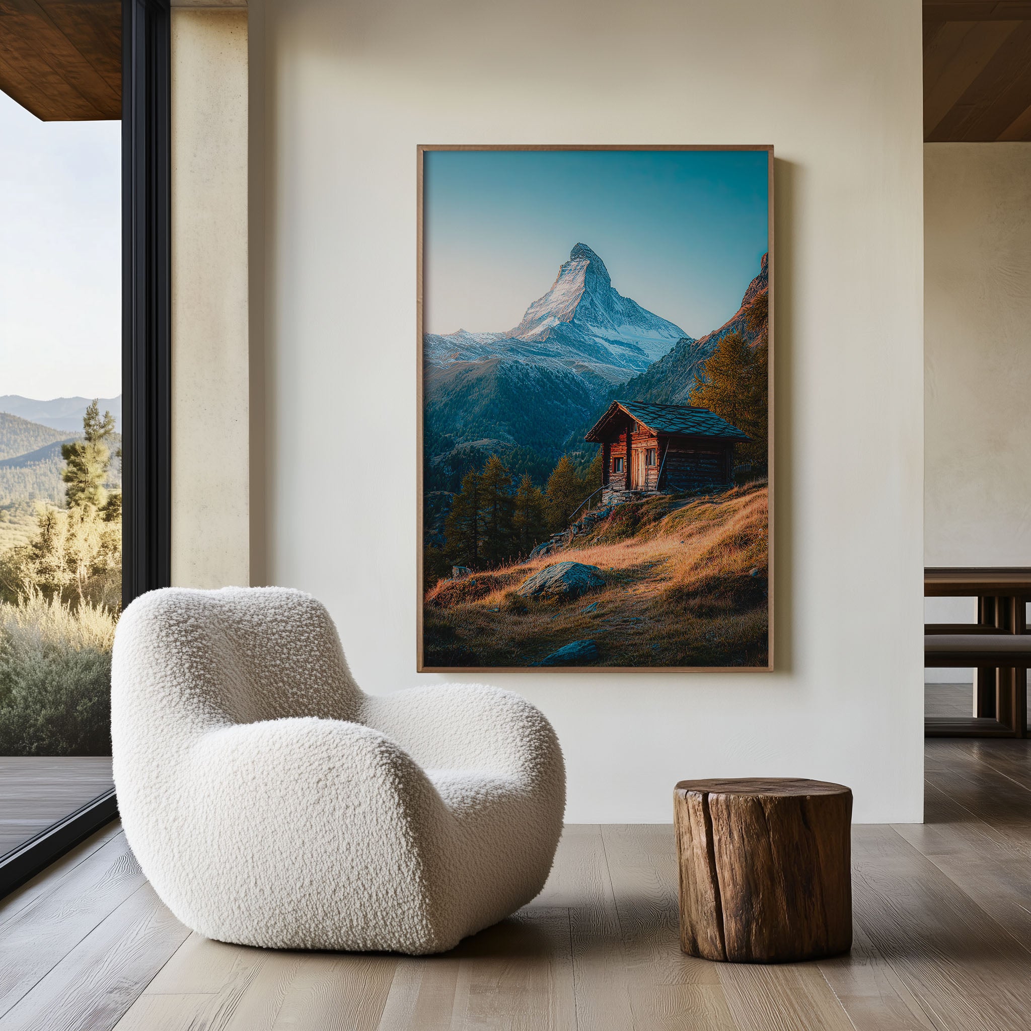 Matterhorn Switzerland Wall Art Print | Alpine Cabin Mountain Photography