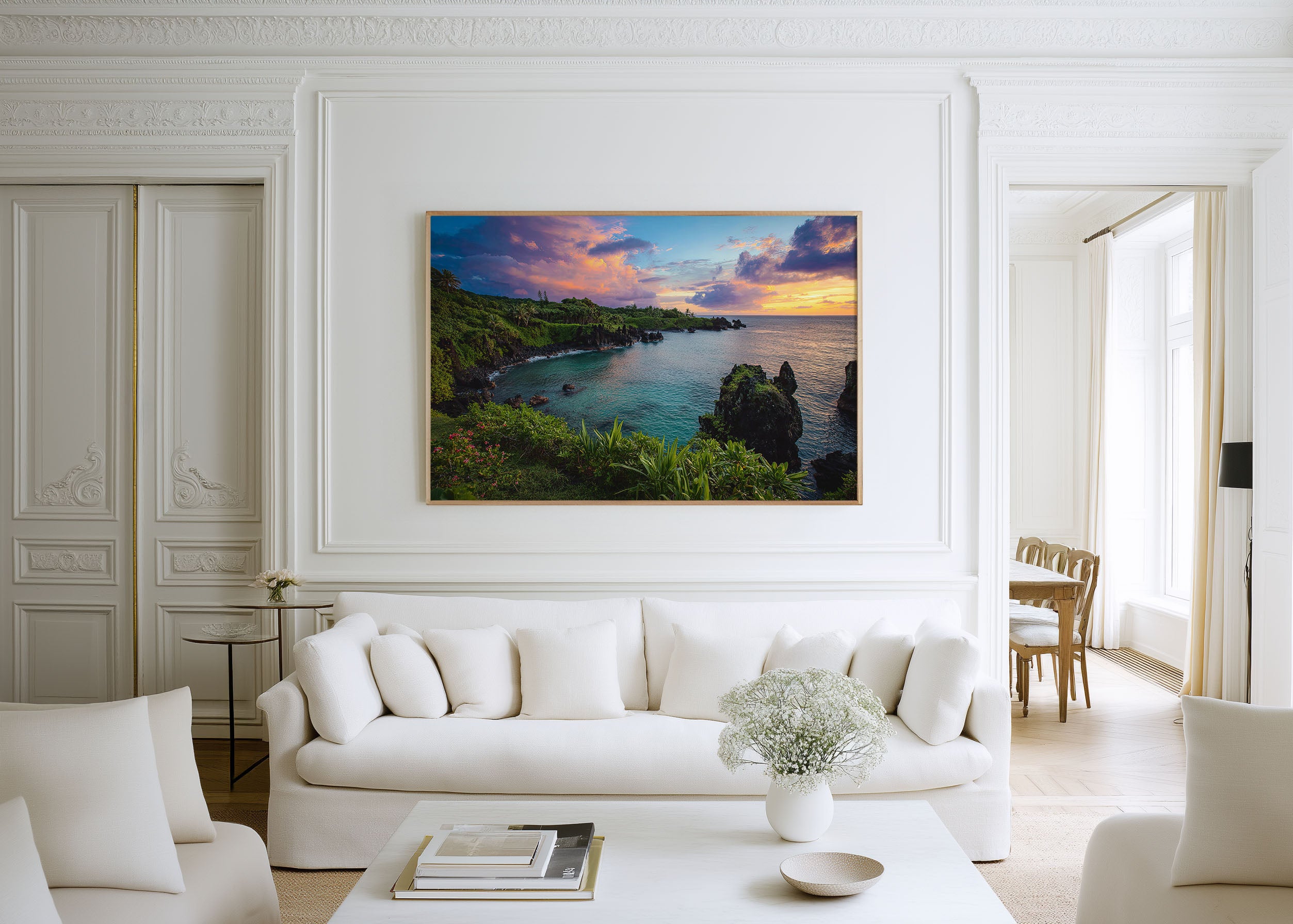 Maui Sunset Print – Hawaii Tropical Coast Wall Art
