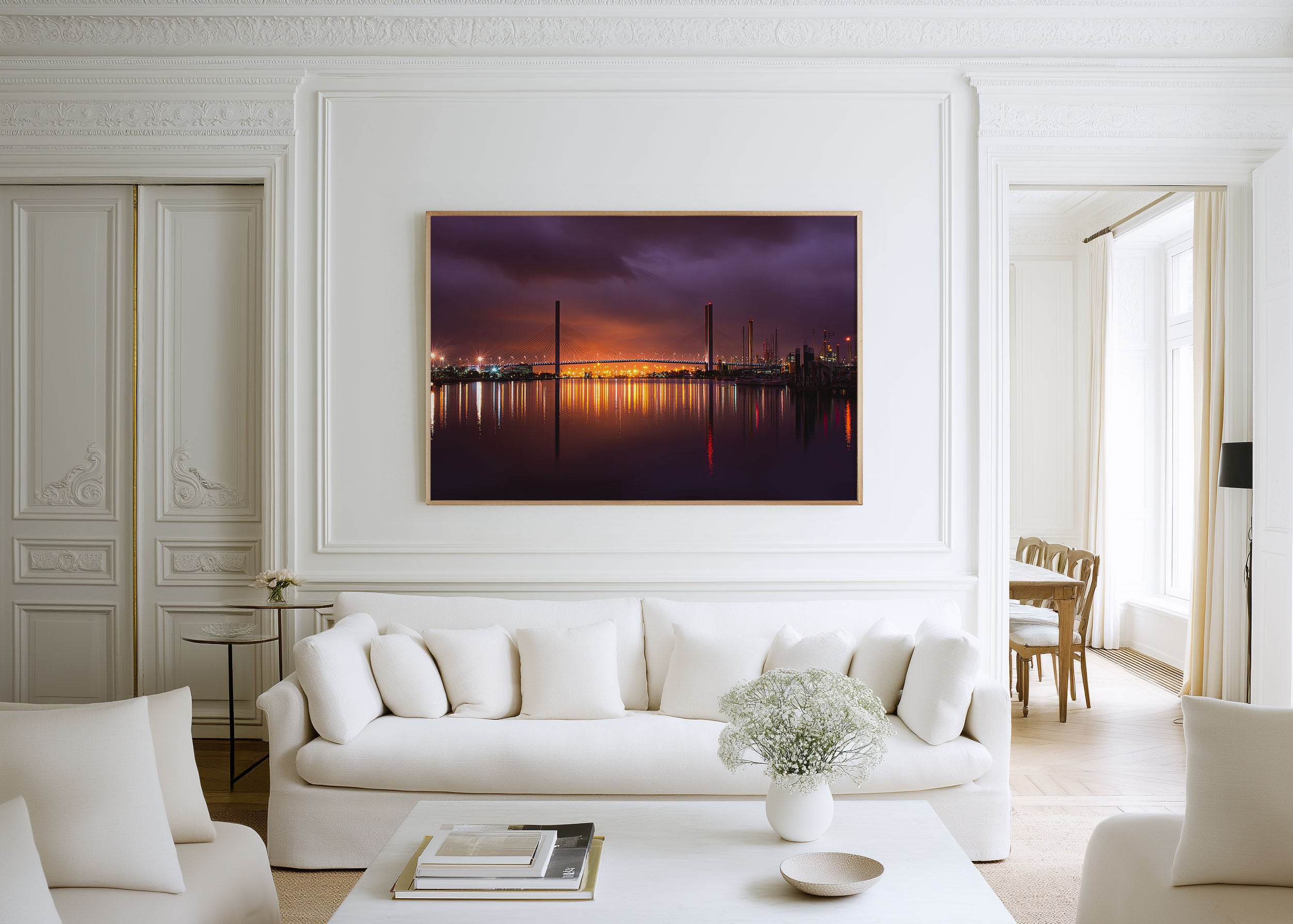 Melbourne Bolte Bridge Night Wall Art Print, Australia Skyline