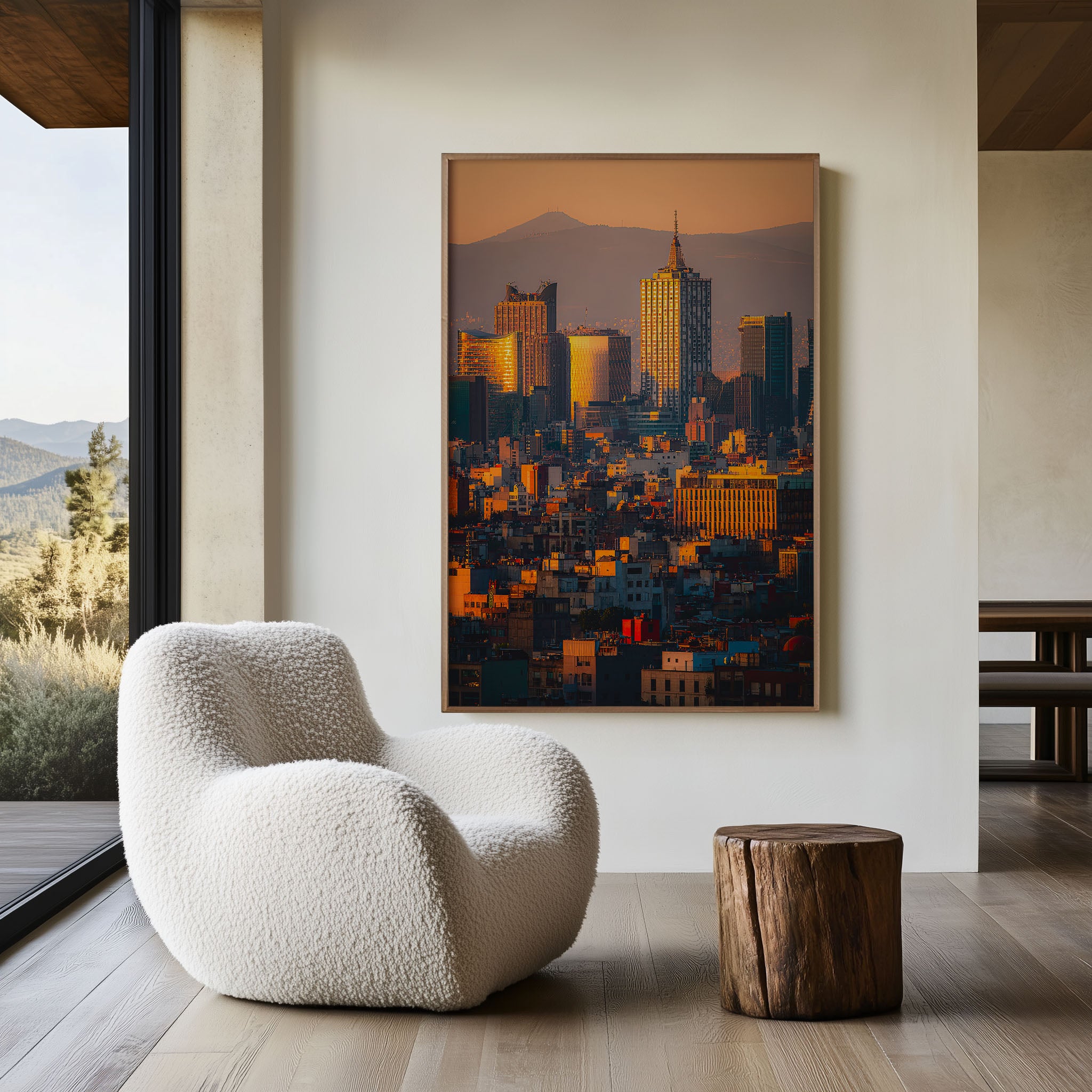 Mexico City Skyline Sunset Wall Art | Torre Latinoamericana CDMX Print | Travel Photography Poster