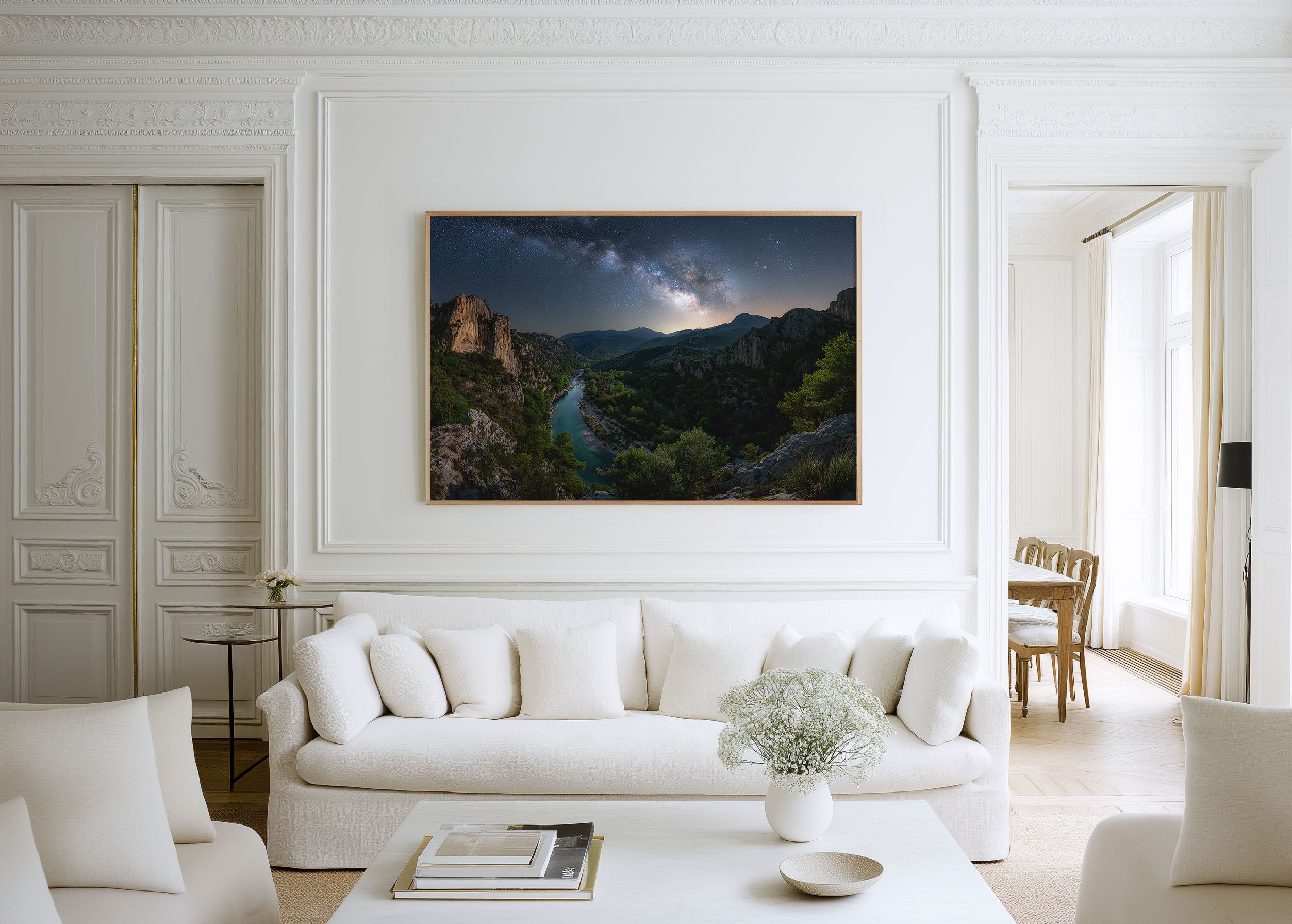Milky Way Canyon Print – Night Sky Landscape Wall Art