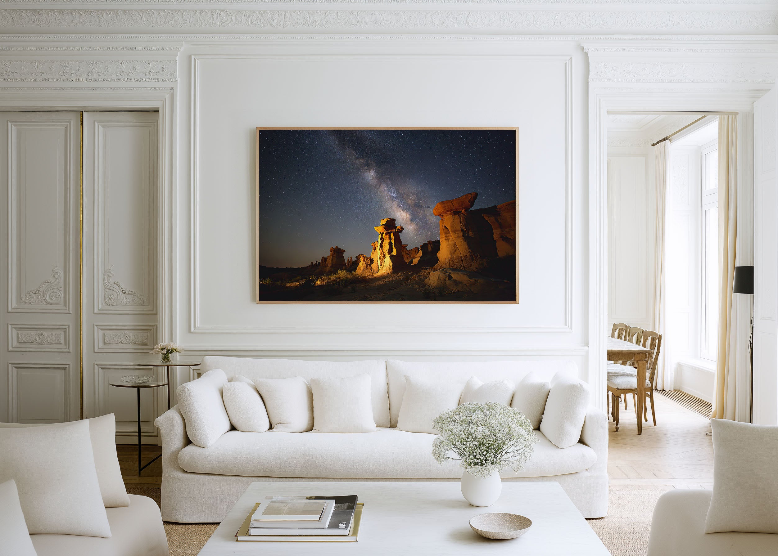 Milky Way Desert Hoodoos Print – Southwest Night Wall Art