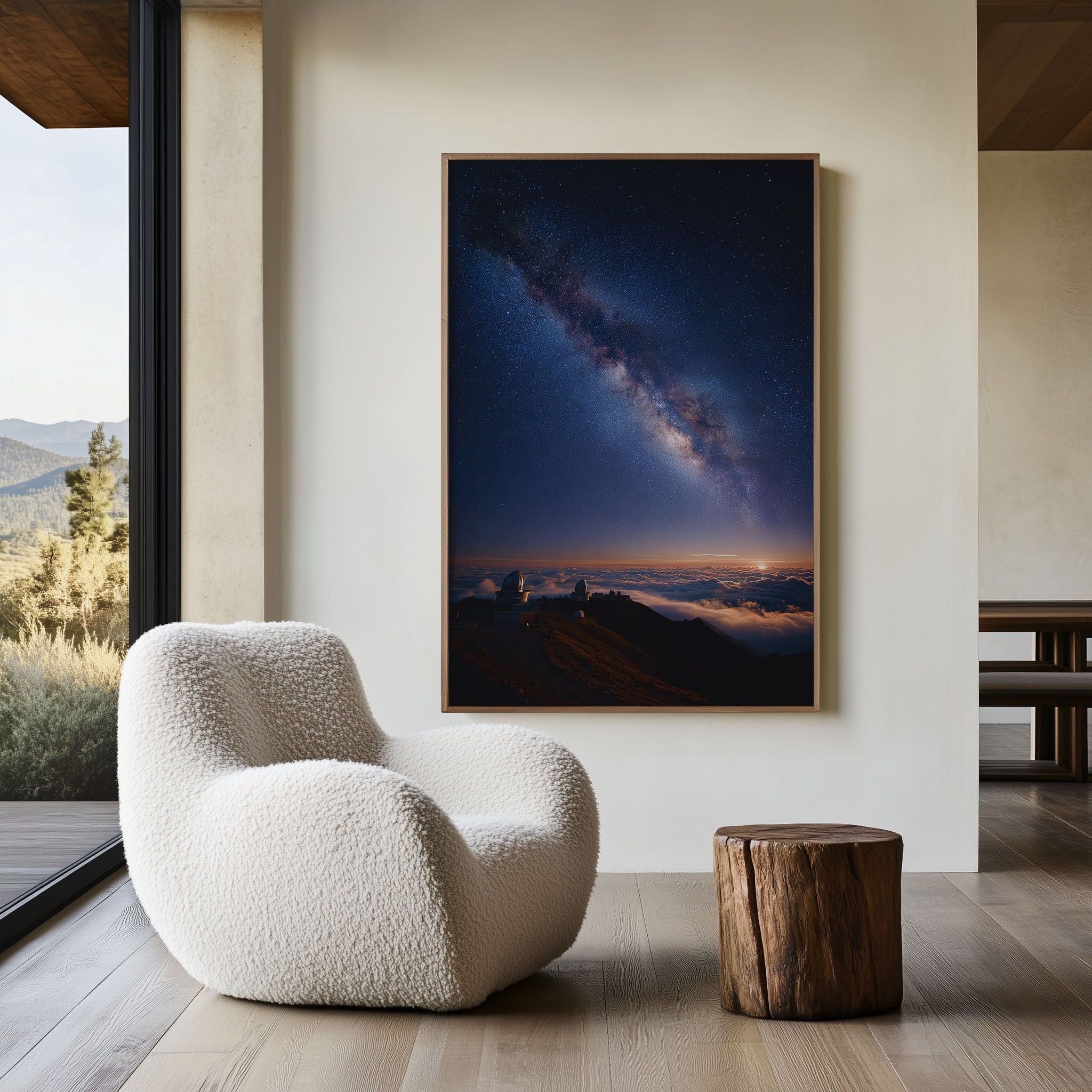 Milky Way Observatory Wall Art Print | Above Clouds Night Sky Canvas