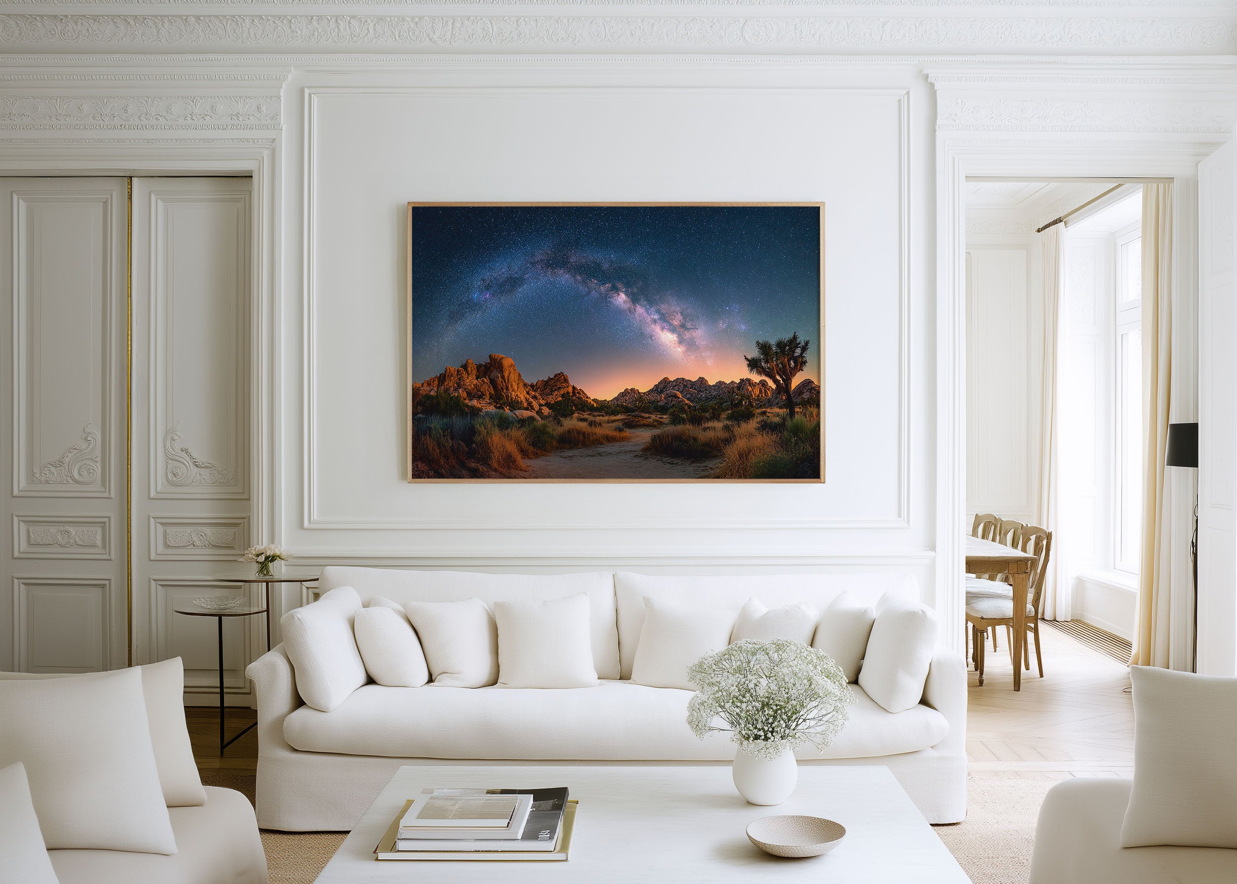 Milky Way Over Joshua Tree Wall Art – Desert Night Sky Landscape