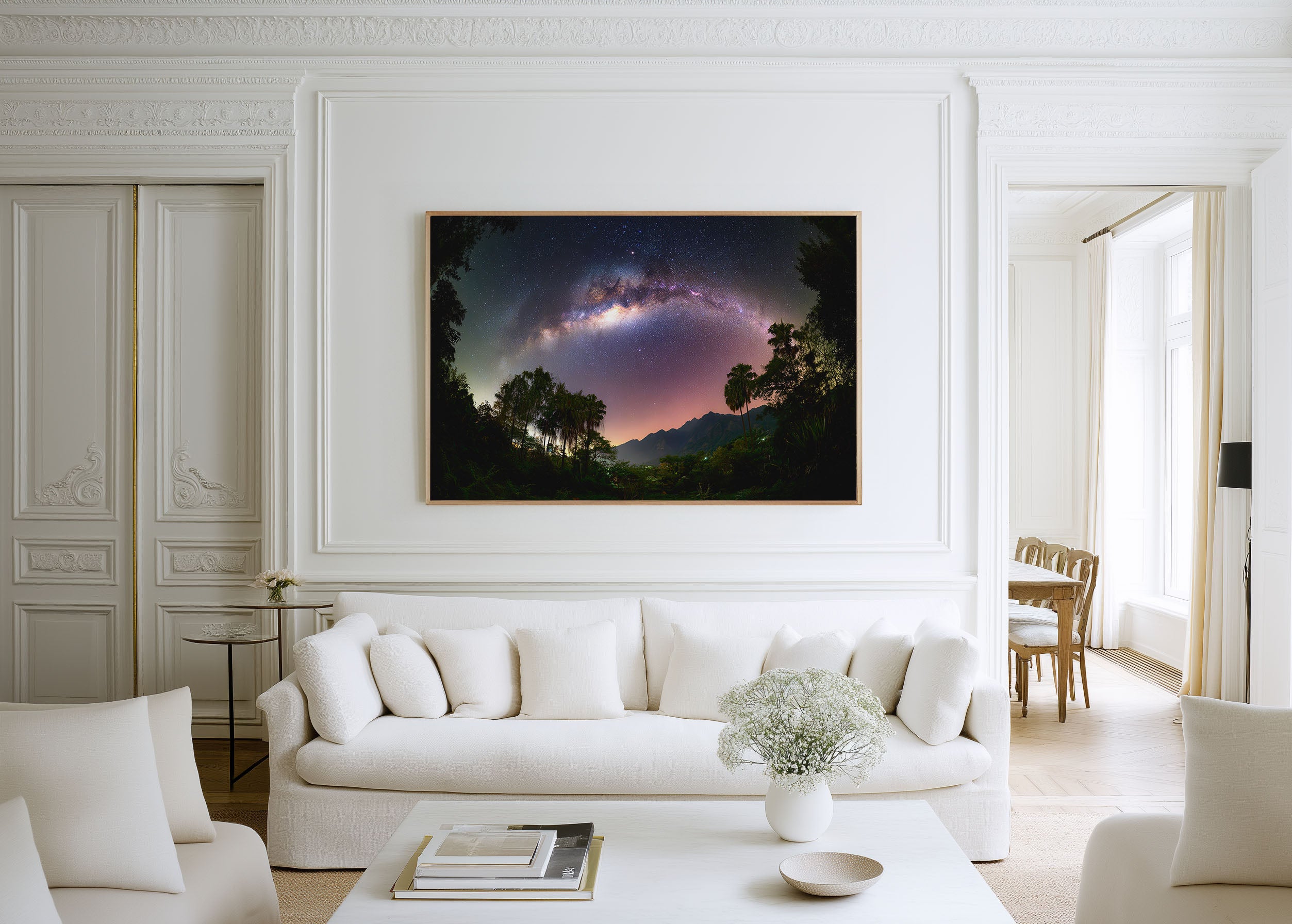 Milky Way Over Tropical Jungle – Cosmic Night Wall Art