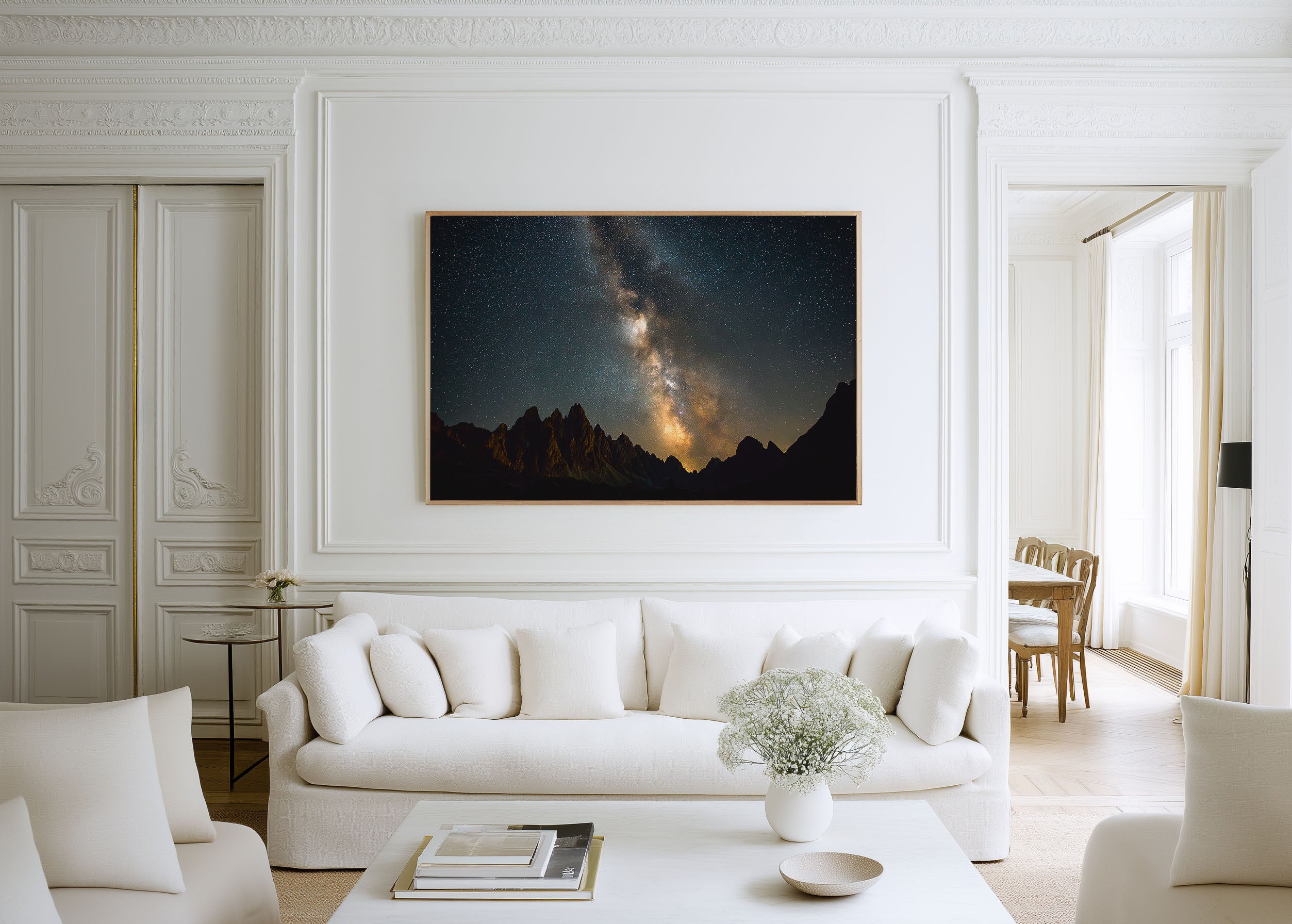 Milky Way Over Dolomite Peaks Wall Art – Alpine Night Sky Landscape