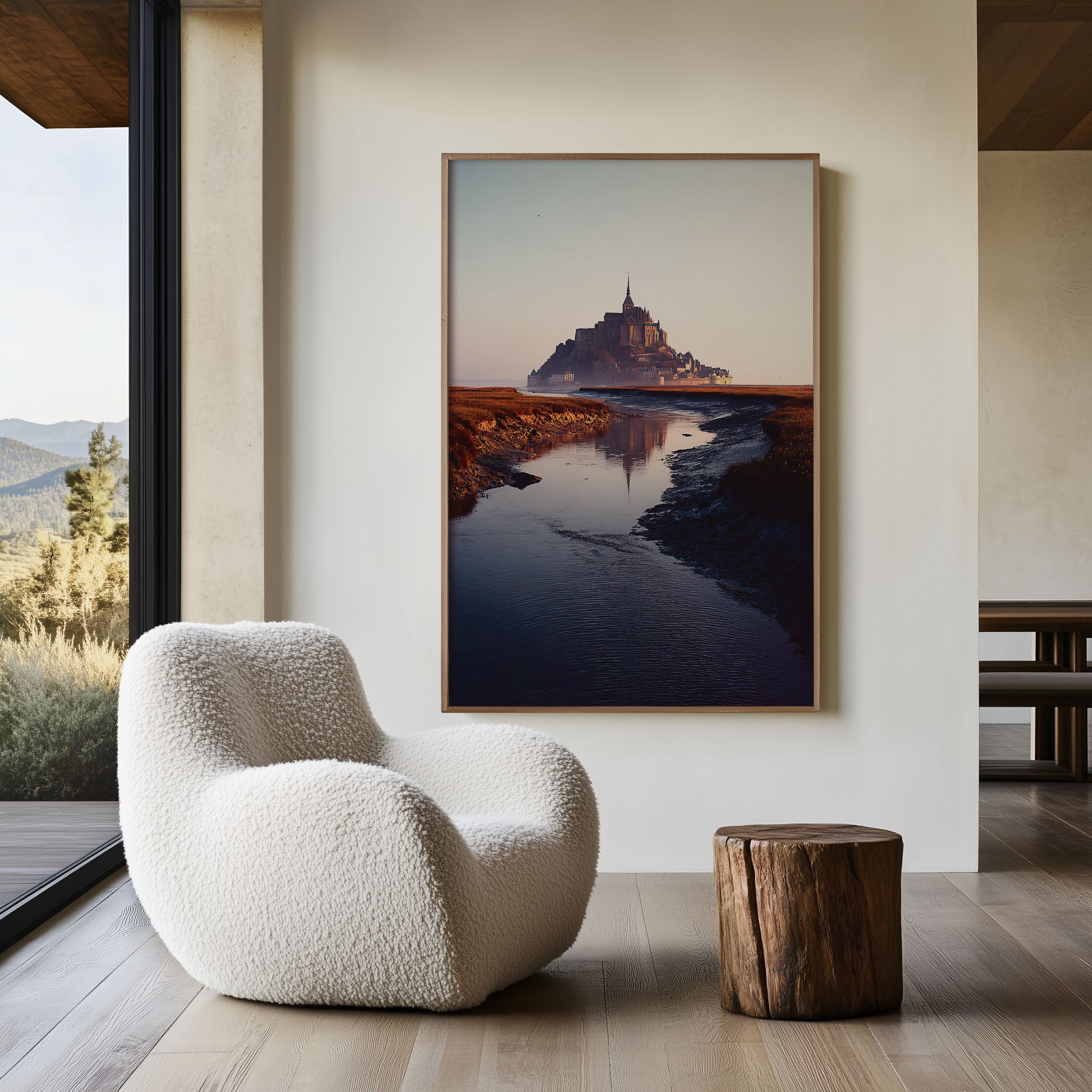 Mont-Saint-Michel Wall Art Print | Normandy France Tidal Island Sunrise Photography | French Travel Poster | Romantic Fairytale Home Decor
