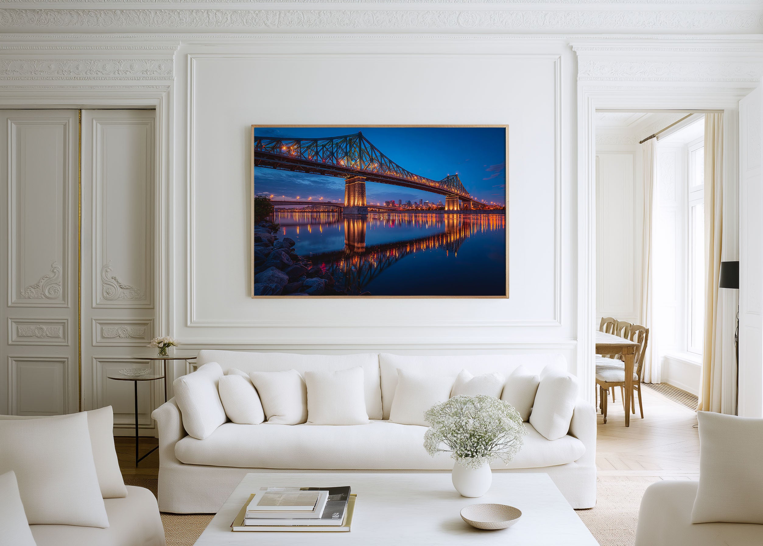 Montreal Jacques Cartier Bridge Wall Art Print, Canada Skyline