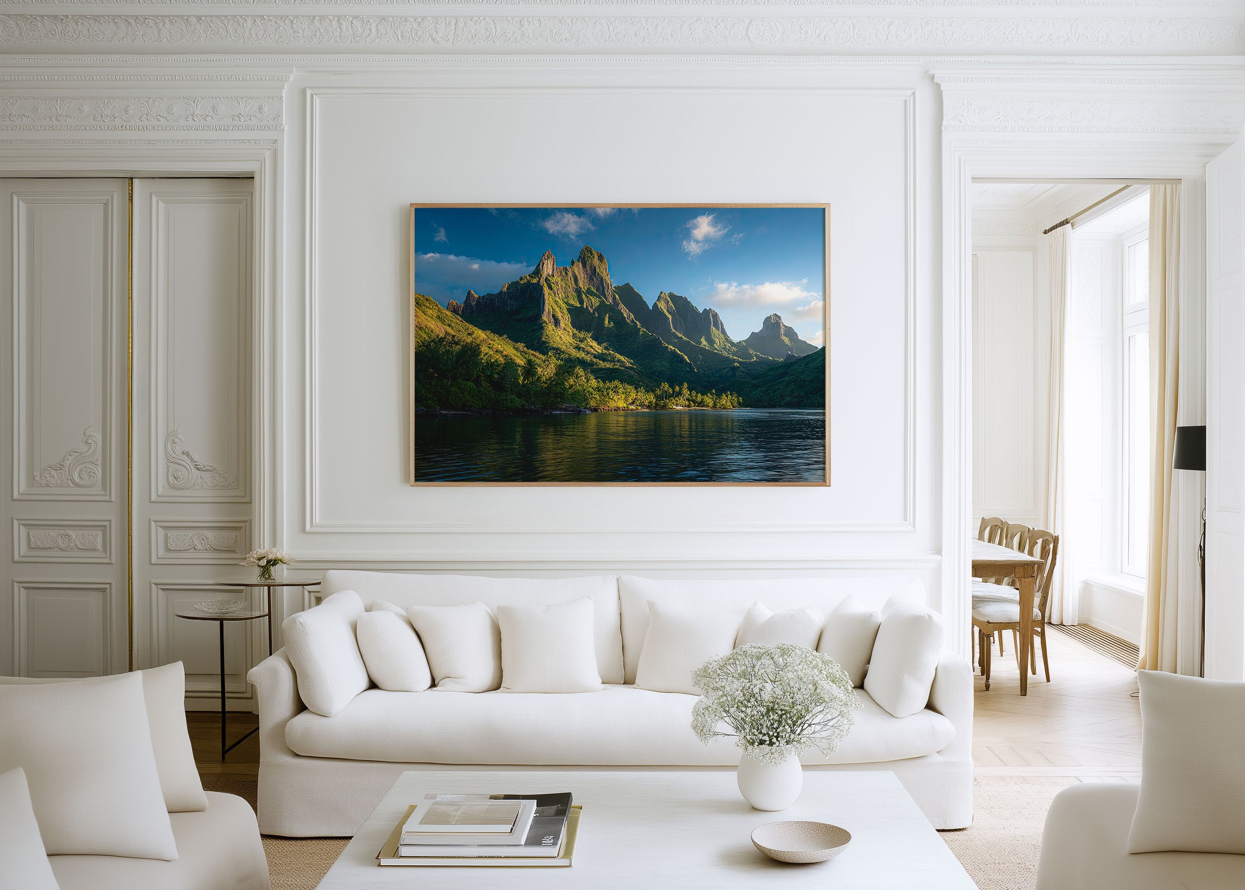 Moorea Island Wall Art Print | French Polynesia Tropical Mountains