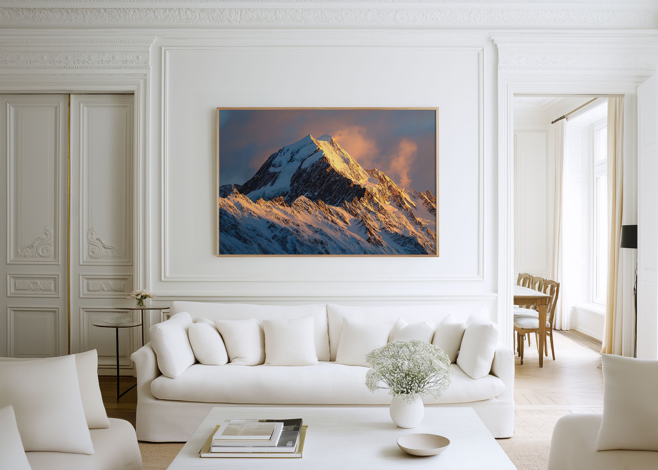 Aoraki Mount Cook Wall Art Print | New Zealand Snow Peak