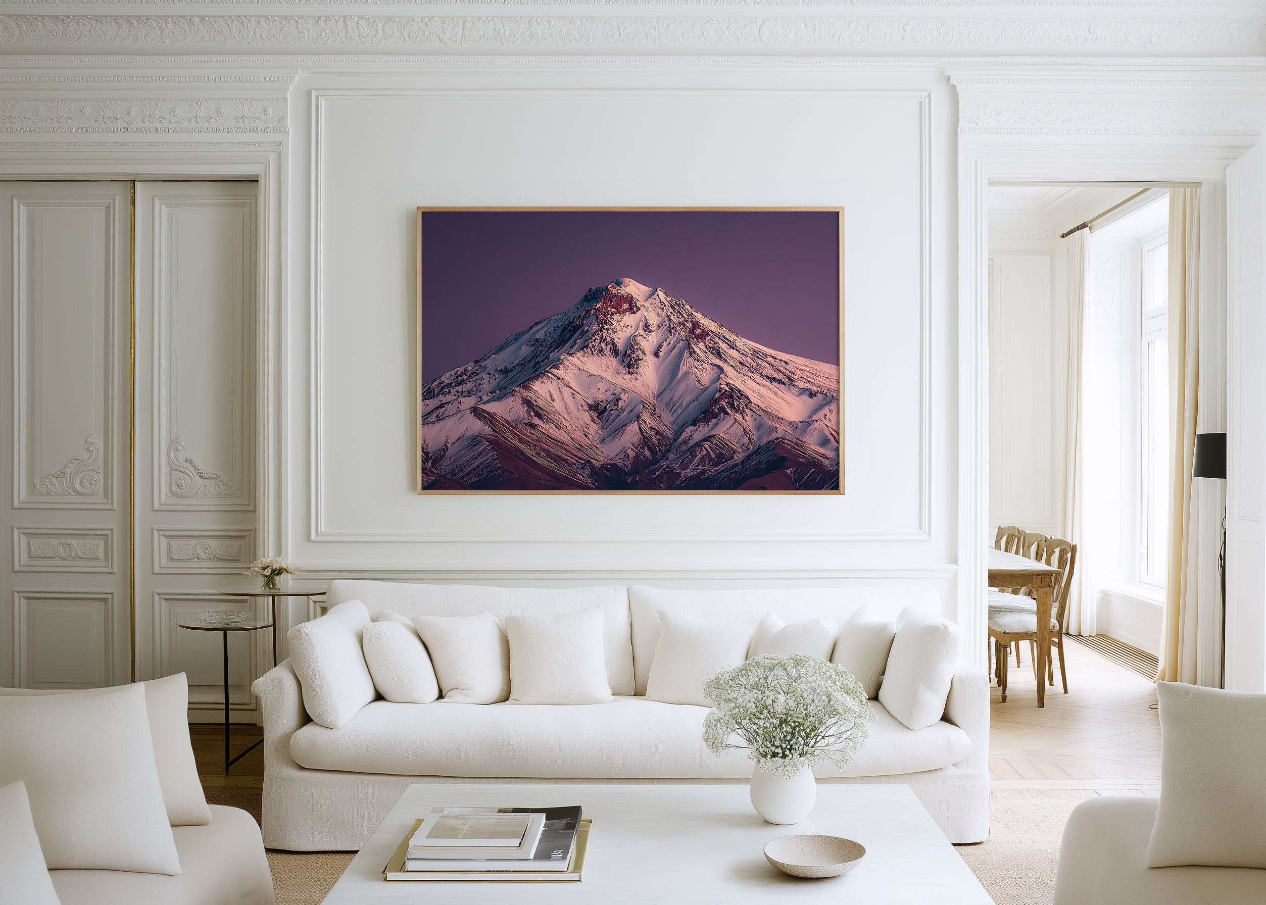 Mount Damavand Iran Wall Art | Persian Snow Volcano Mountain Print