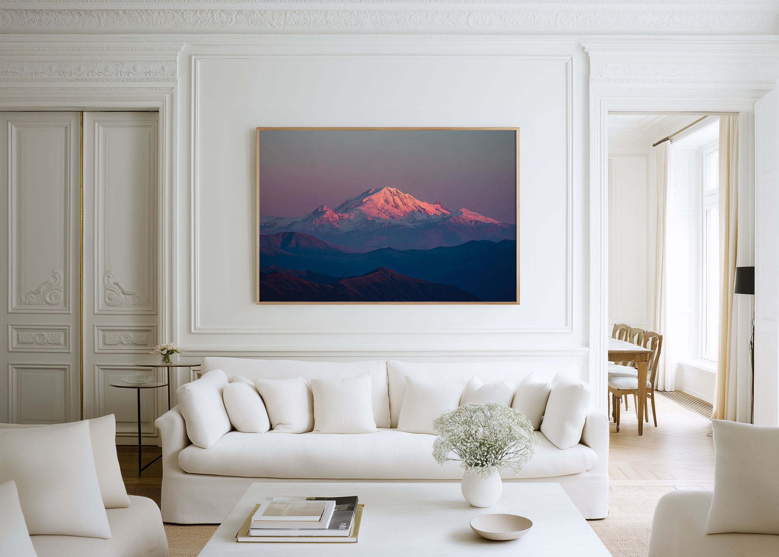Mount Elbrus Sunrise Wall Art Print | Caucasus Mountains Snow Peak Landscape Photography