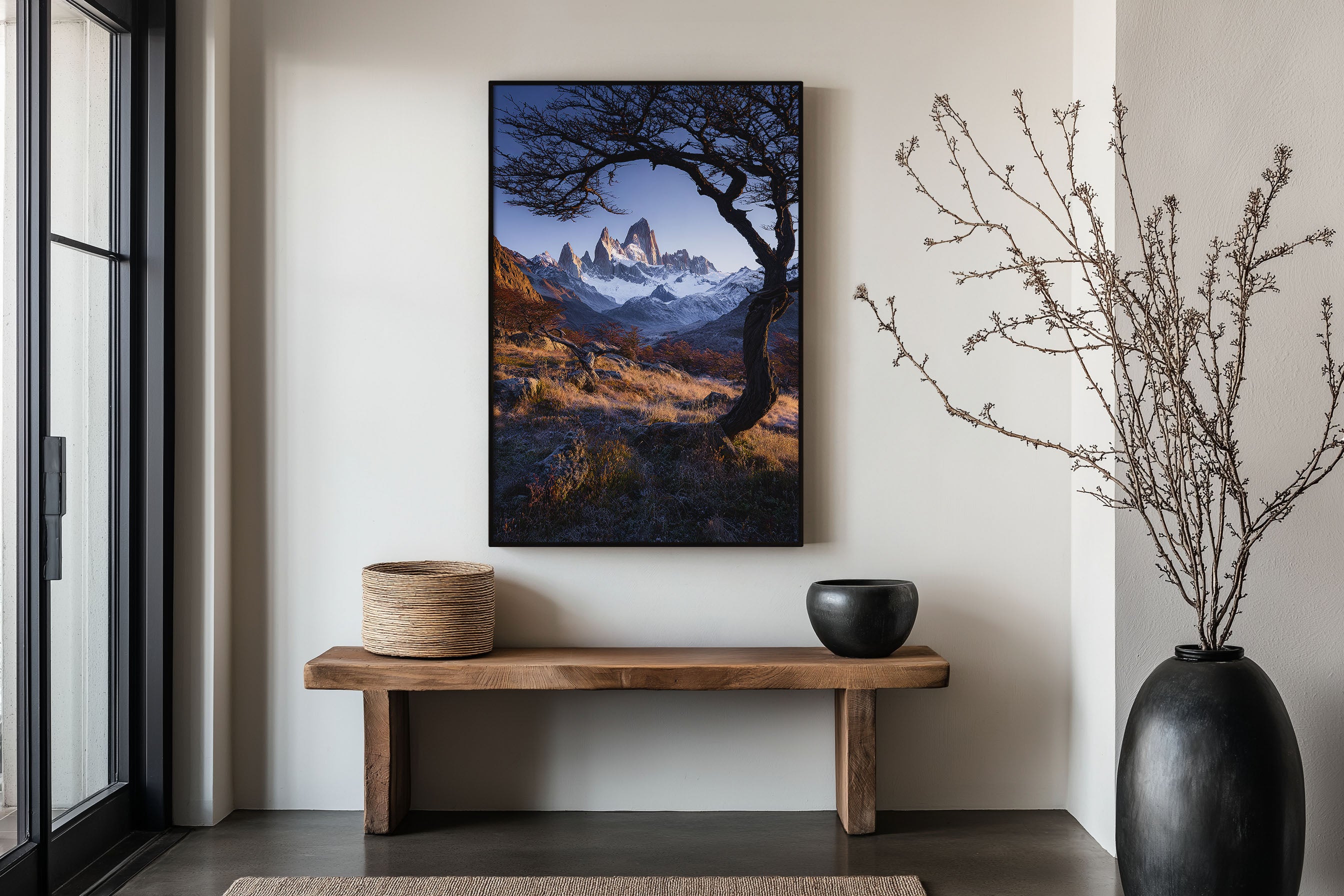 Mount Fitz Roy Lone Tree Print | Patagonia Autumn Sunrise Wall Art | El Chaltén Argentina Photography