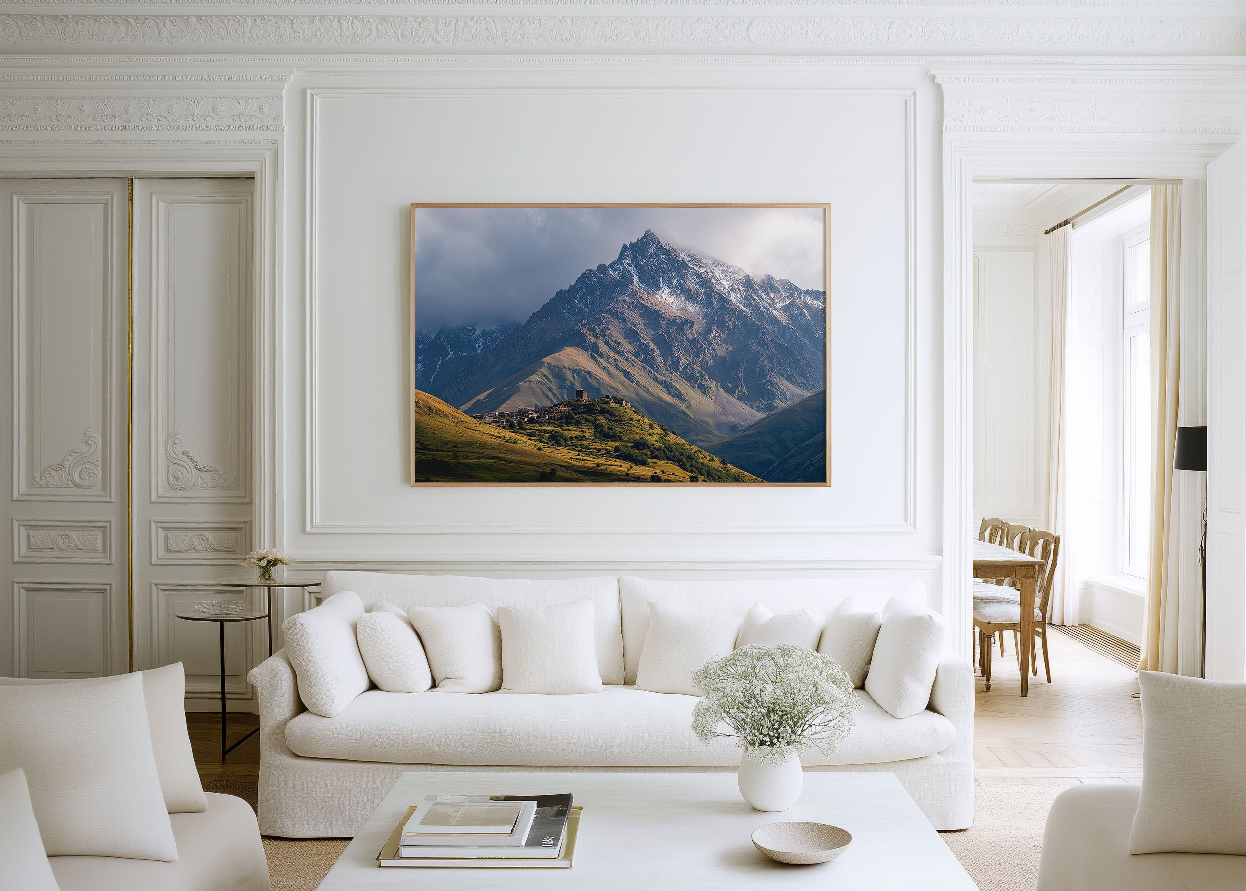 Mount Kazbek Georgia Wall Art | Caucasus Mountain Landscape Print