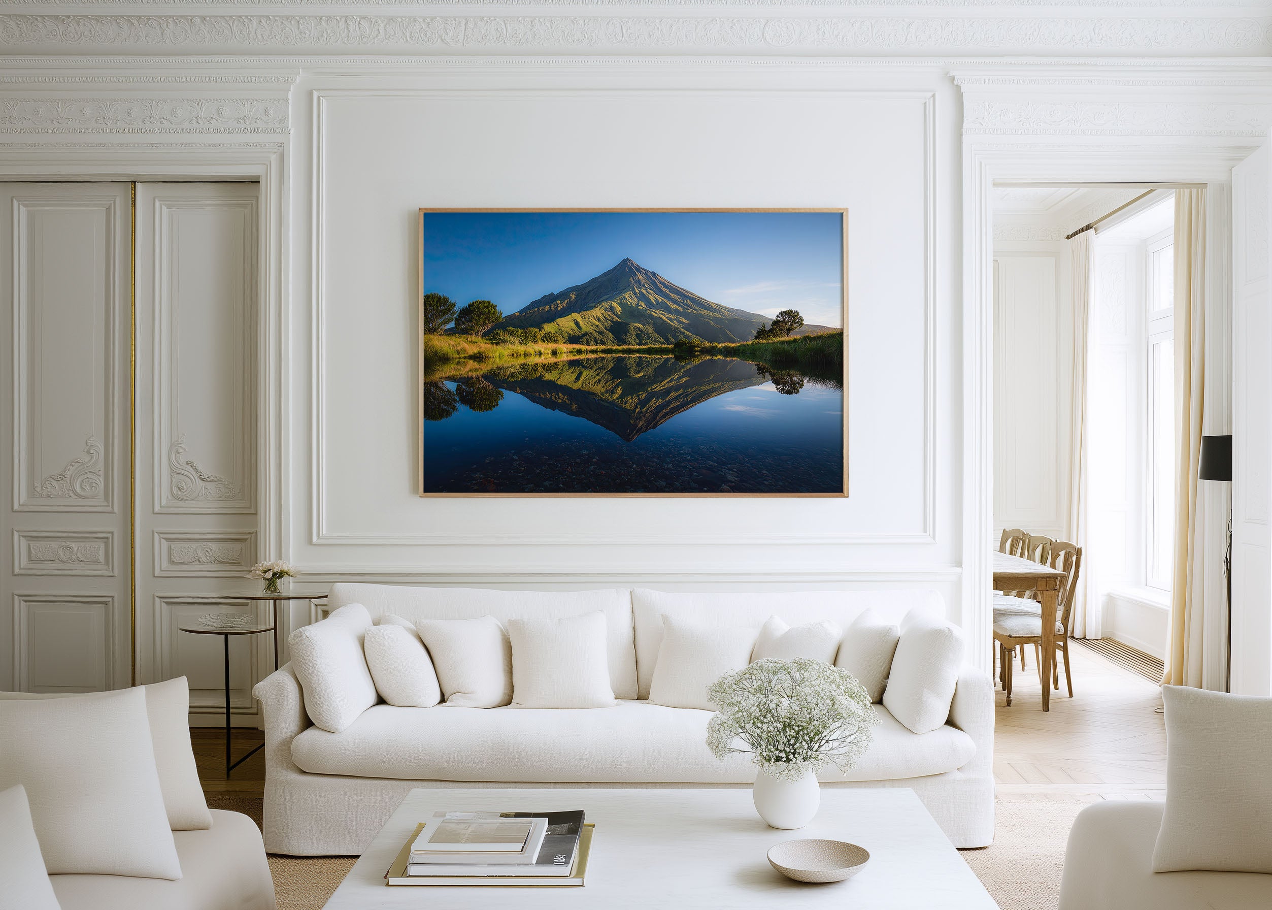 Mount Taranaki Reflection Wall Art Print | New Zealand Volcano