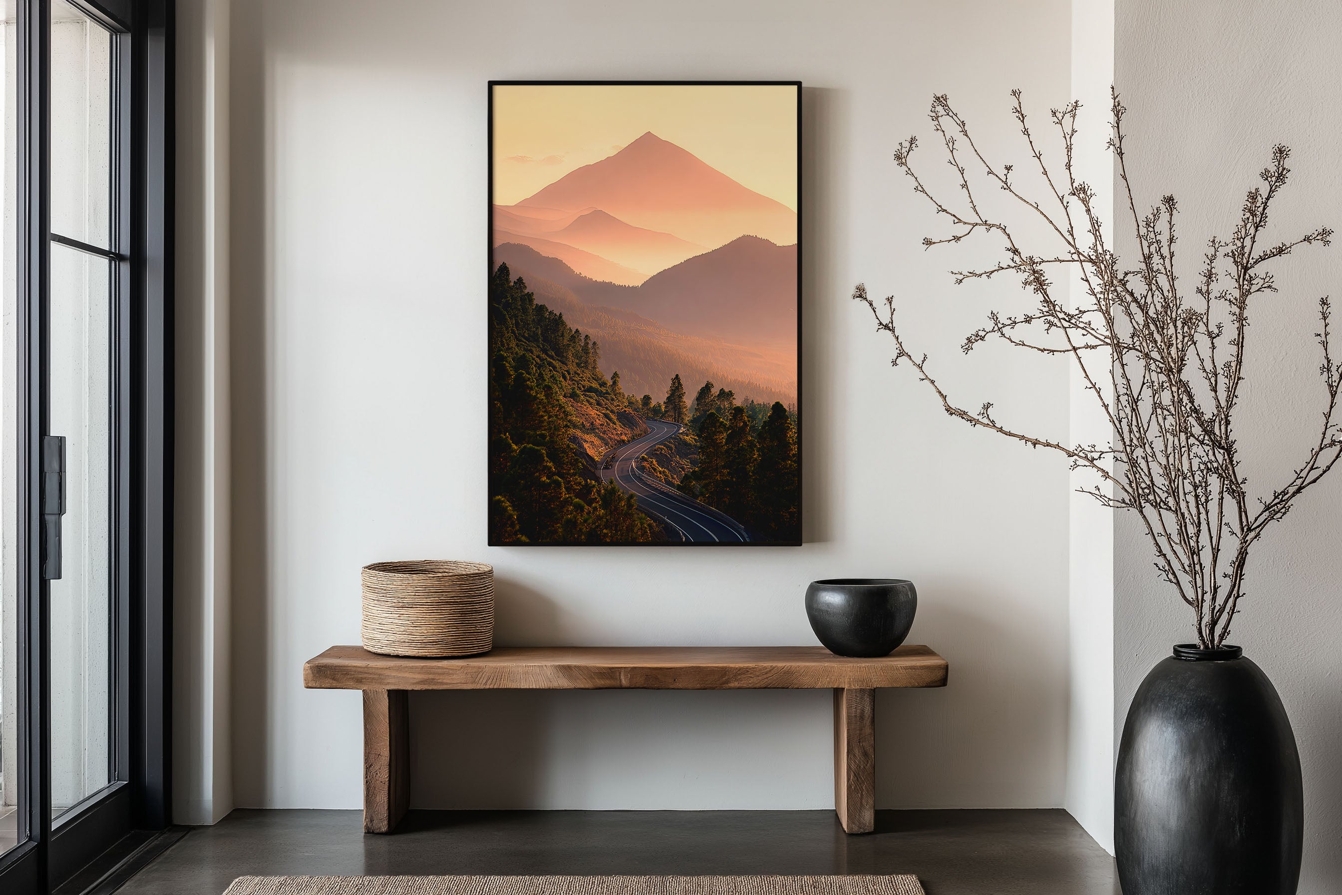 Mount Teide Tenerife Print | Sunset Volcanic Mountain Wall Art | Canary Islands Road Photography