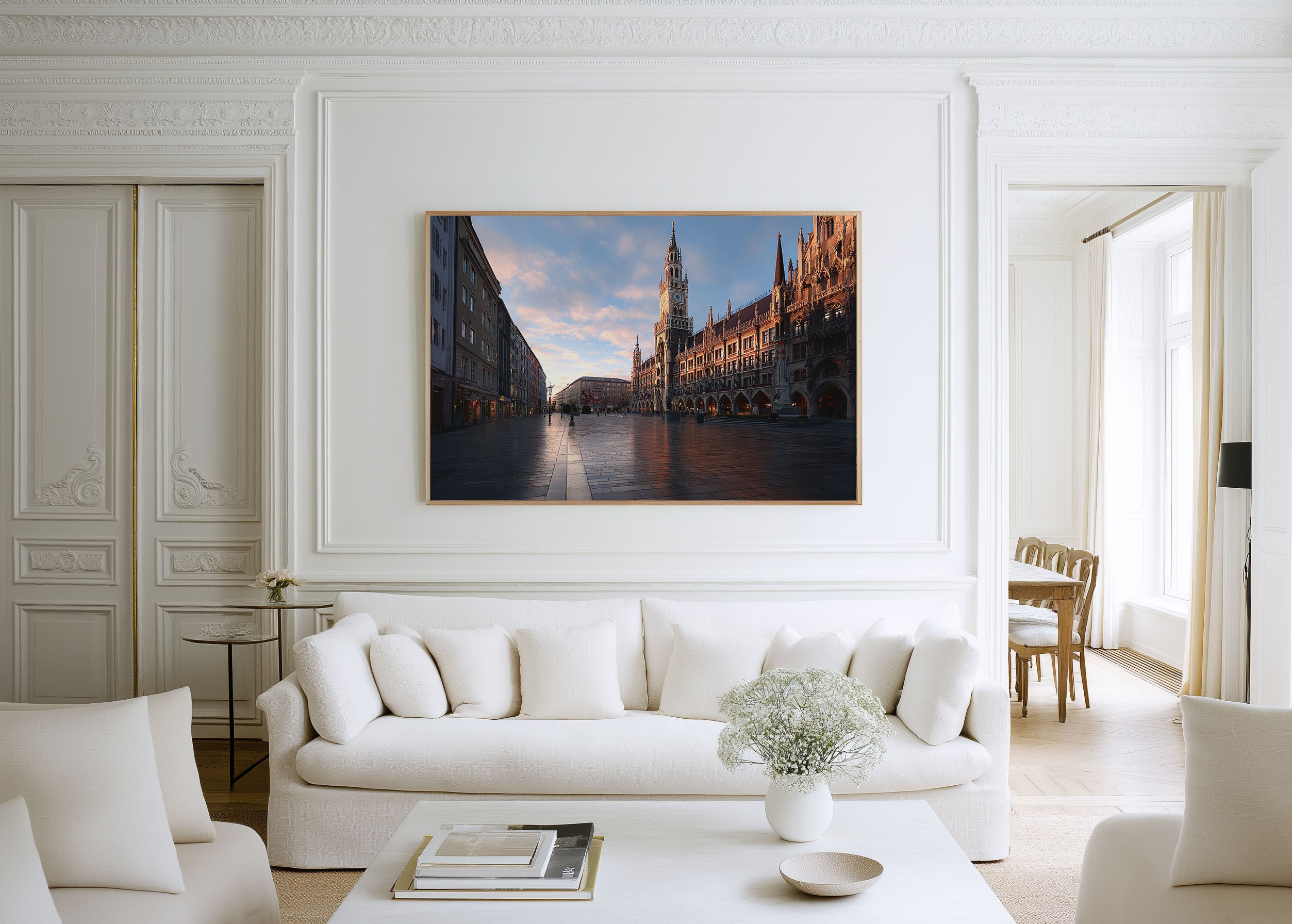 Munich Marienplatz Sunset Print – Germany City Wall Art