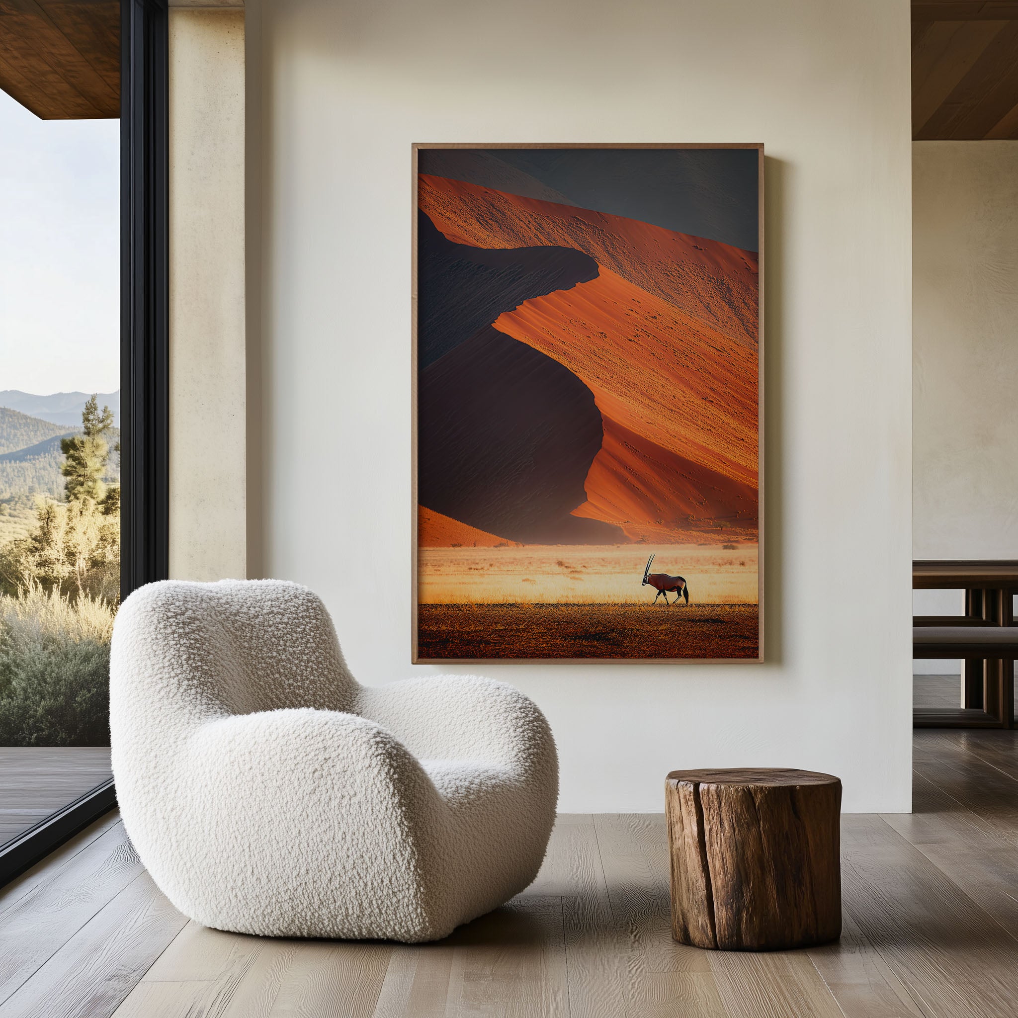 Namibia Oryx Desert Dunes Wall Art Print | African Wildlife Photography | Sossusvlei Nature Home Decor