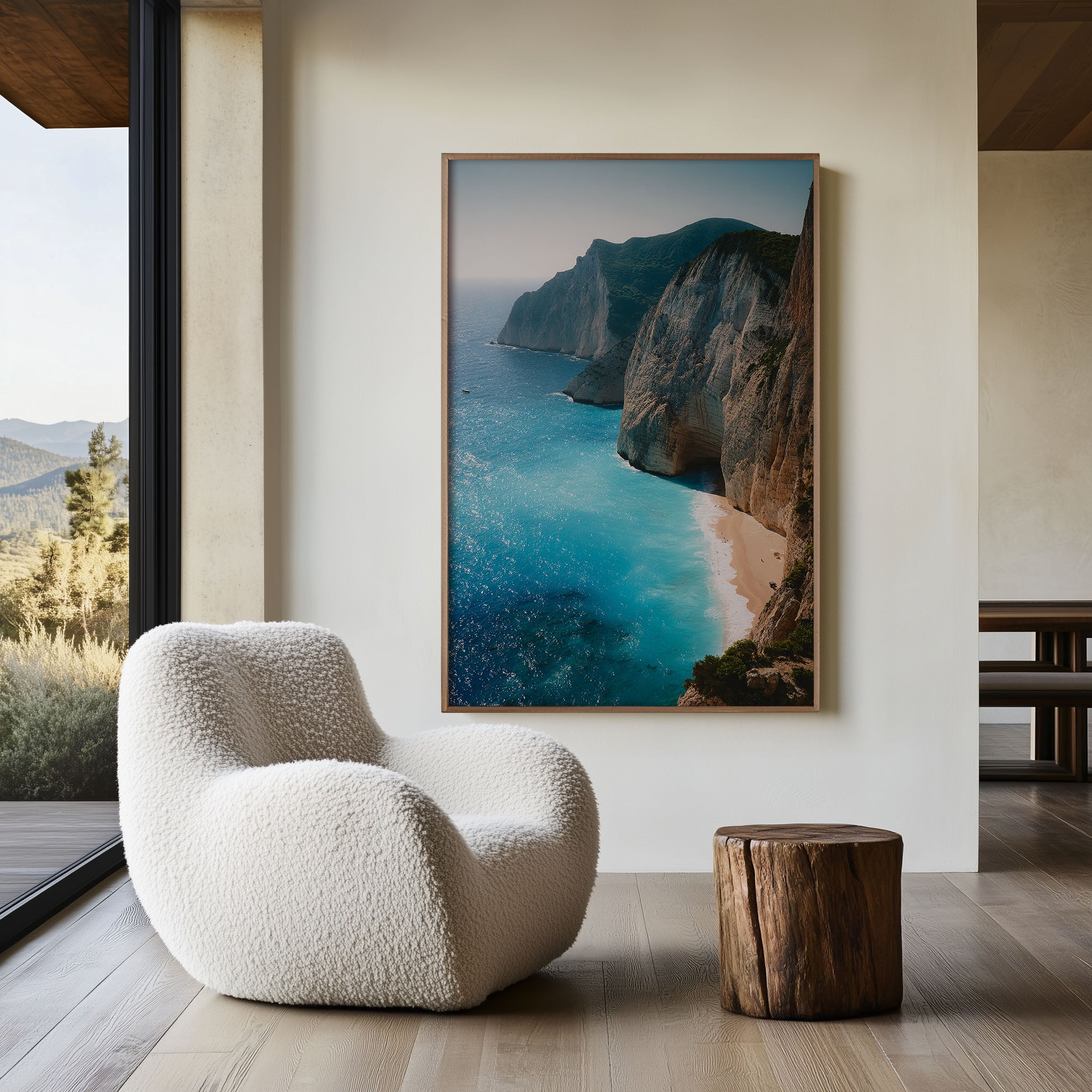 Navagio Beach Wall Art Print | Zakynthos Greece Shipwreck Bay Cliff Photography | Greek Islands Travel Poster | Coastal Mediterranean Home Decor