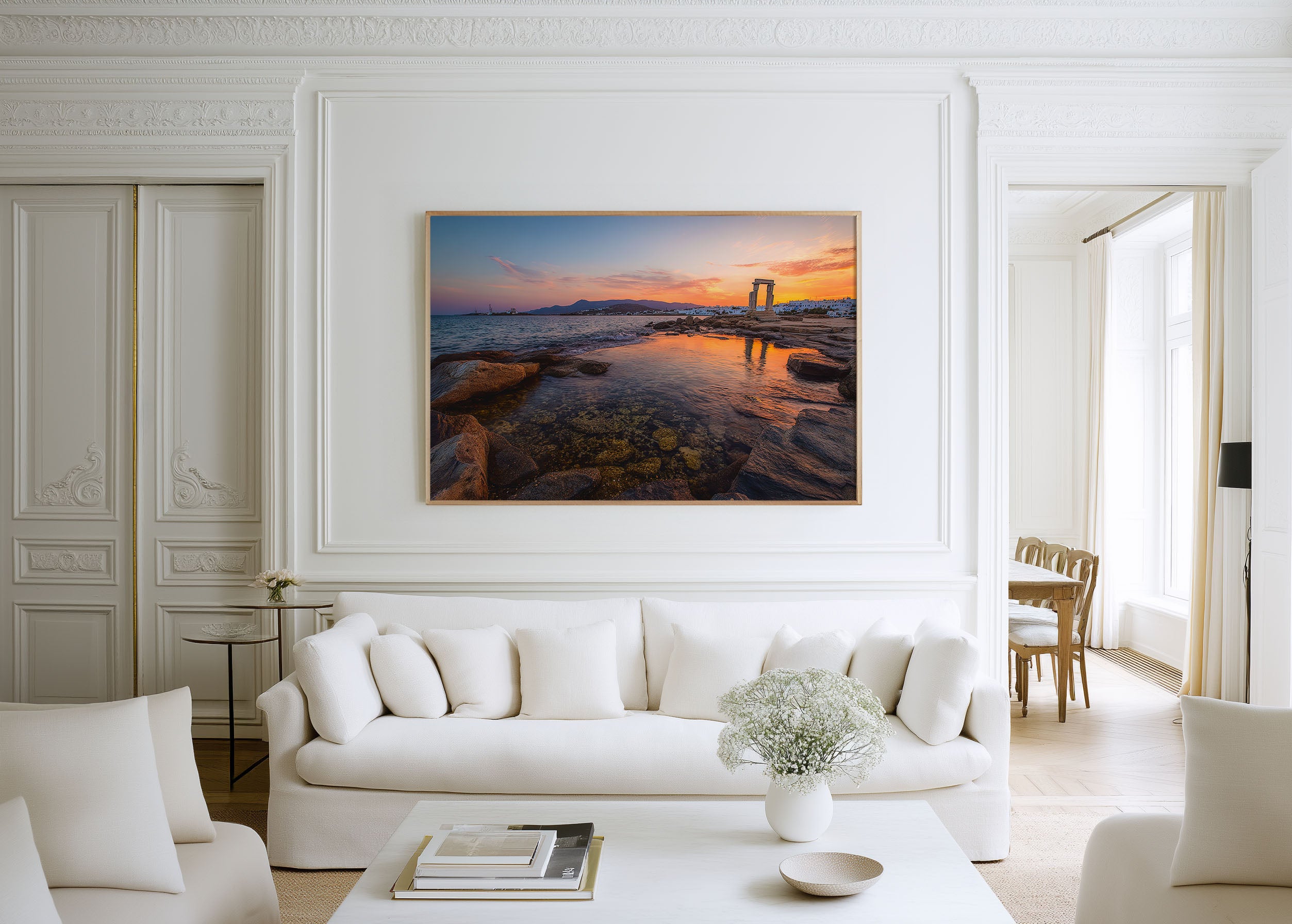 Naxos Portara Sunset Print – Greece Temple Wall Art