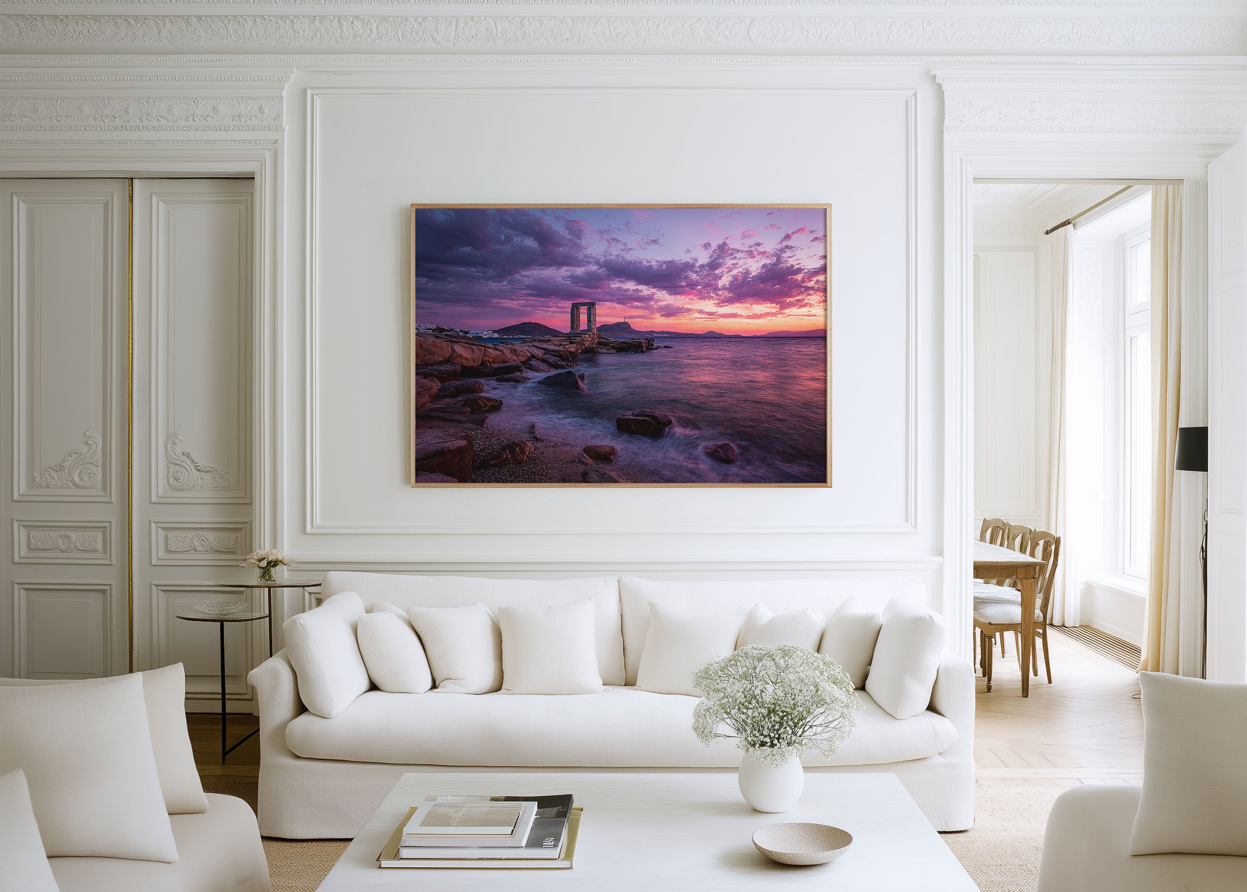 Naxos Portara Sunset Print – Greece Temple Wall Art