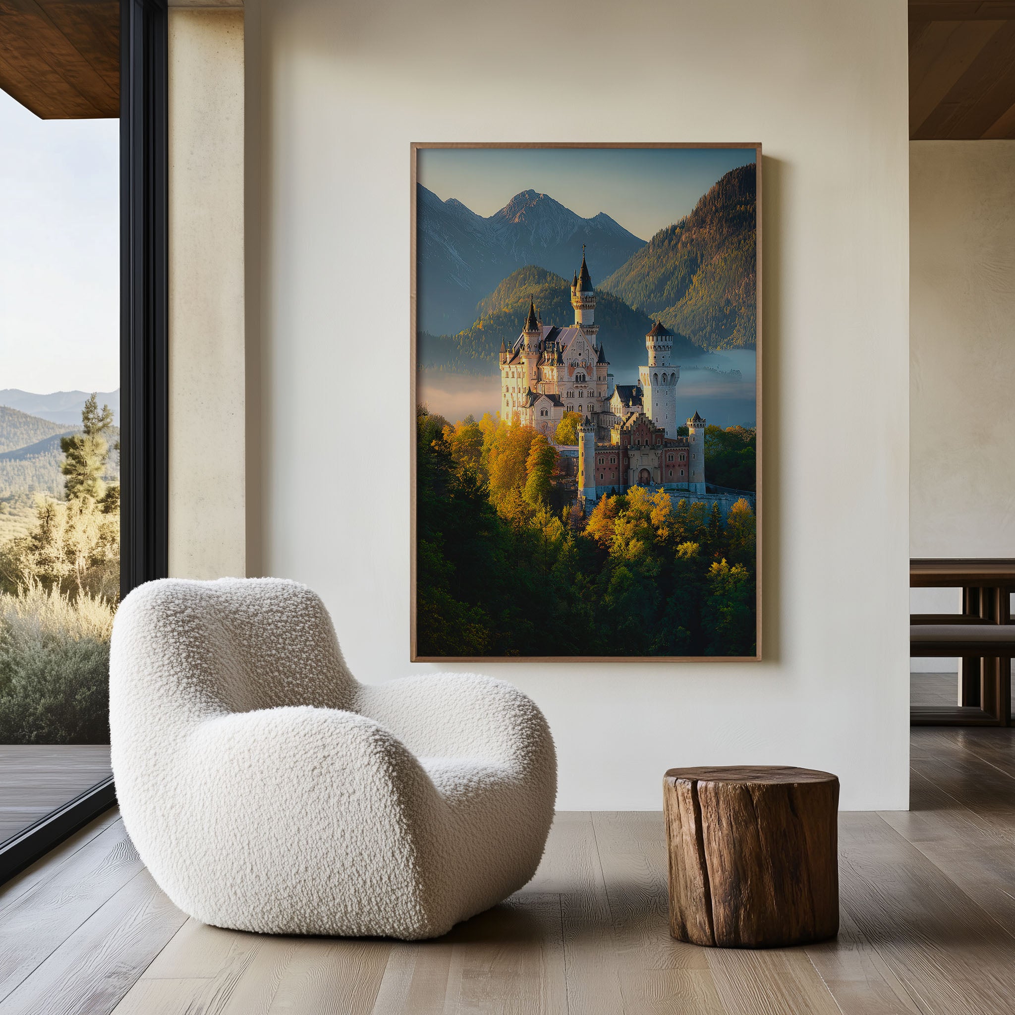 Neuschwanstein Castle Wall Art Print | Bavaria Germany Photography | Fairytale Alpine Landscape Poster | European Travel Print | Romantic Home Decor