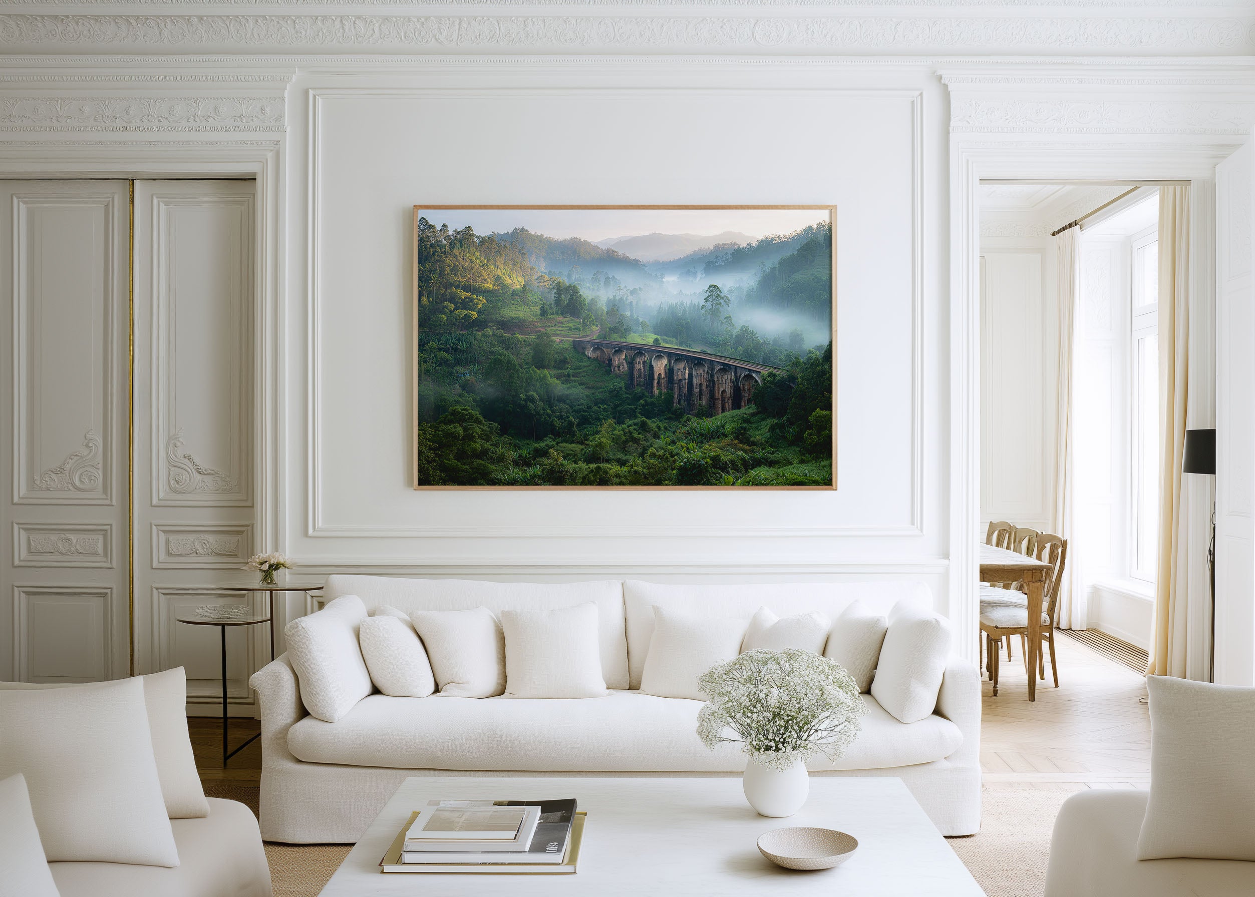 Nine Arches Bridge Ella Sri Lanka Wall Art Print – Lush Jungle Landscape Canvas